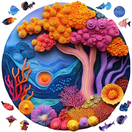 500 Piece 3D Coral Wooden Jigsaw Puzzle