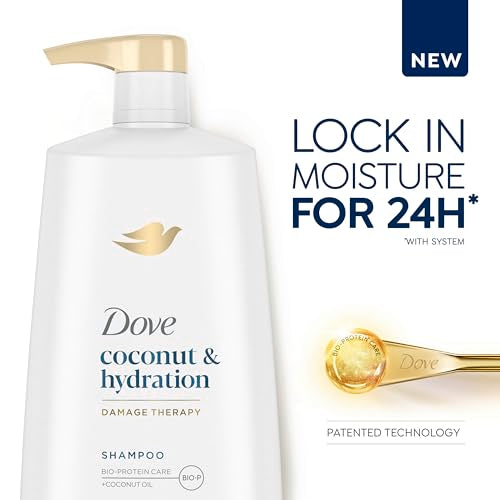 ADD 2 TO YOUR CART ❗ Dove Ultra Care Shampoo Coconut and Hydration for Dry Hair Shampoo with Oil Blend of Coconut, Jojoba & Sweet Almond 25.4 oz