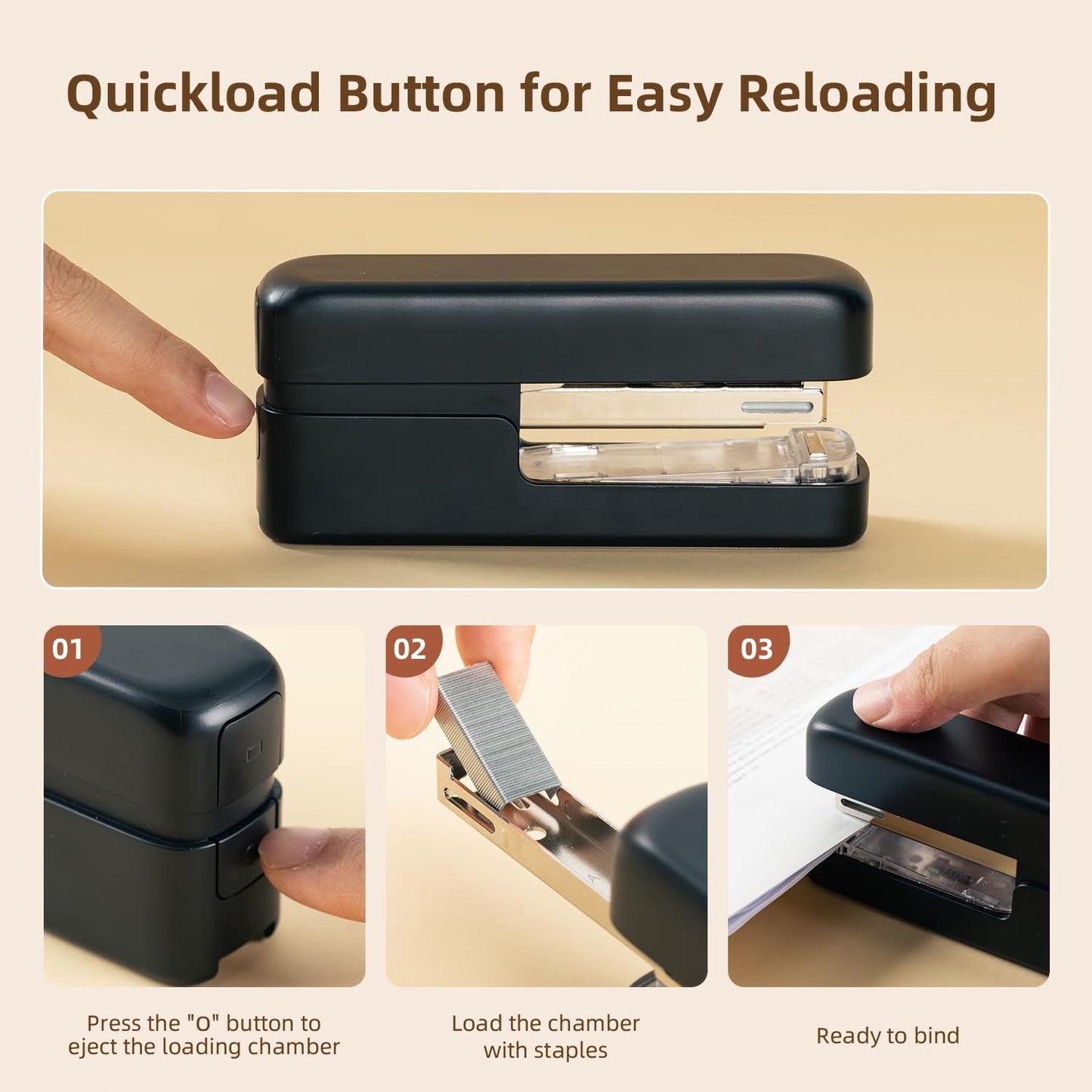 Deli Desktop Stapler with Staple Remover