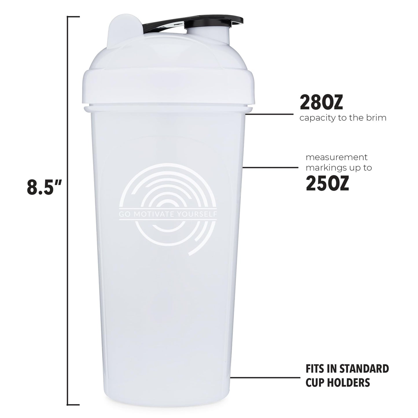 GOMOYO 2-Pack Protein Shaker Bottles, BPA Free