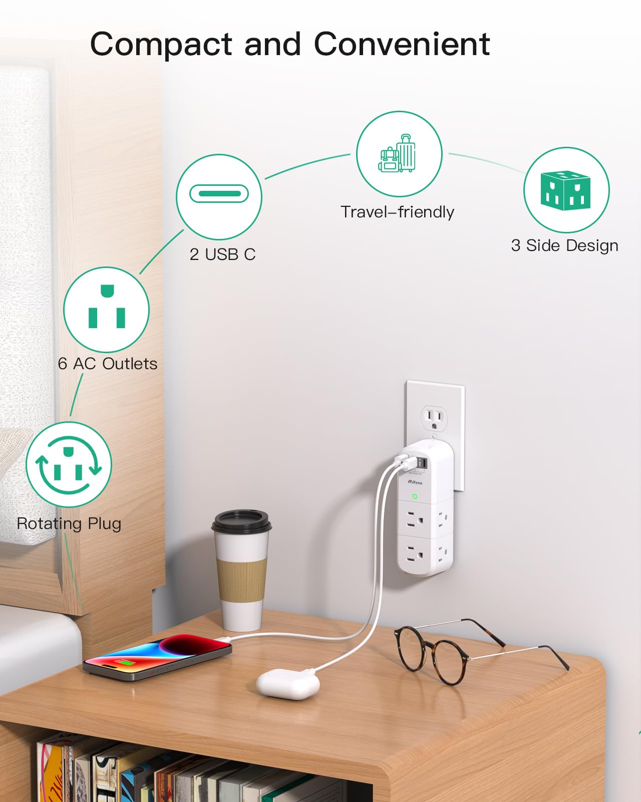Cruise Outlet Extender with USB Charging Ports