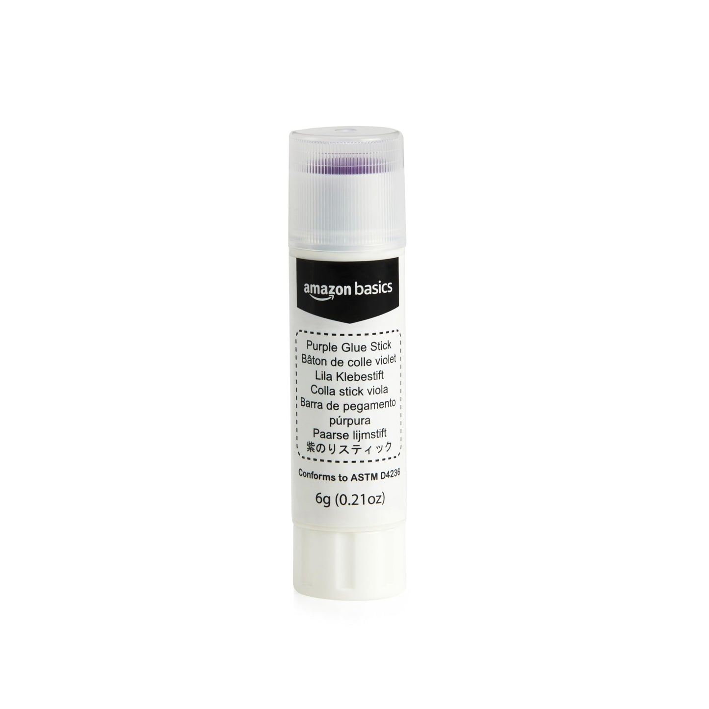Amazon Basics - Washable School Glue Sticks, Dries Clear, Purple, 0.21 oz (Pack of 2)