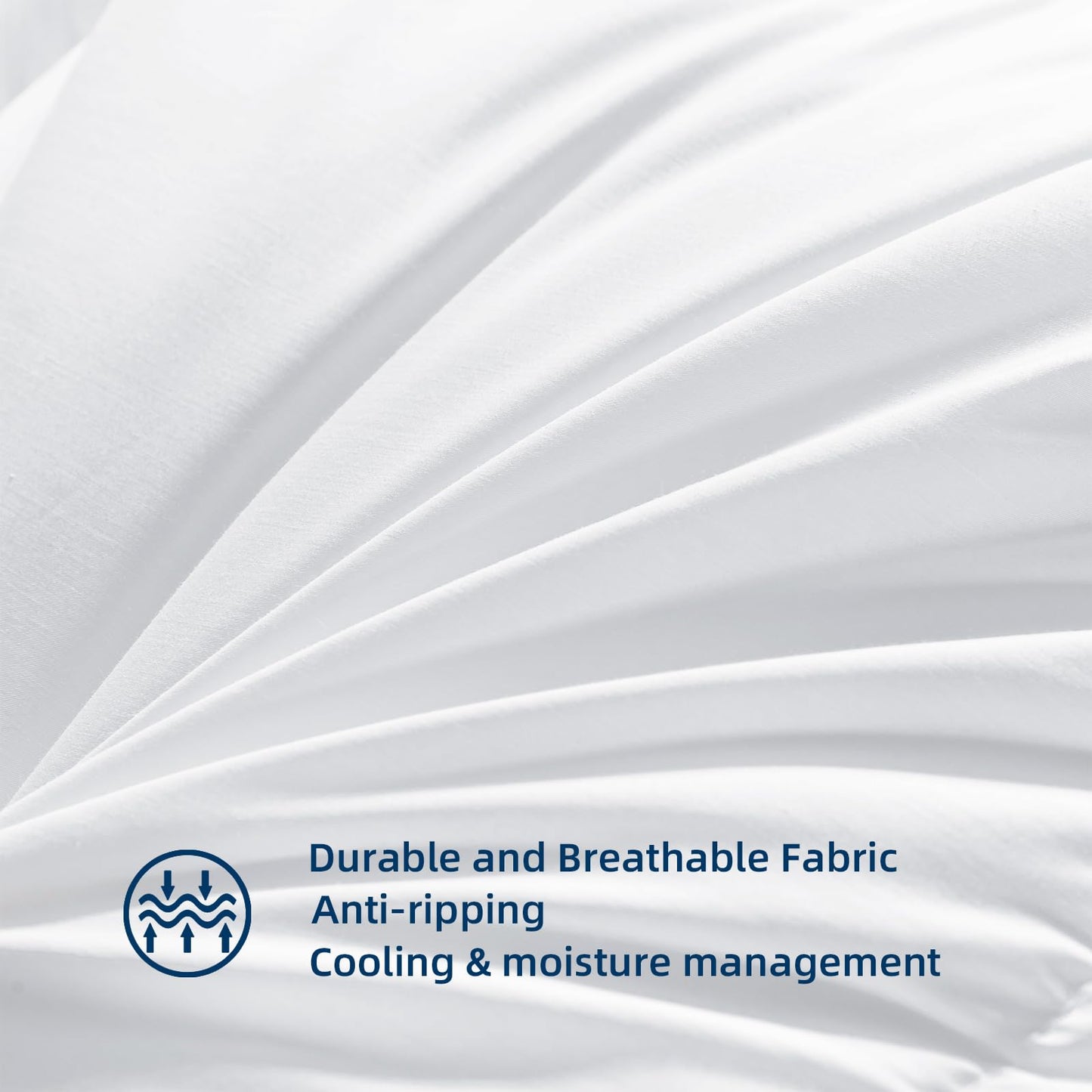 COONP All Season Comforters Queen Size, Cooling Down Alternative Quilted Duvet Insert with Corner Tabs,Winter Warm Hotel Comforter,Machine Washable-88 x 88 Inches,Pure White