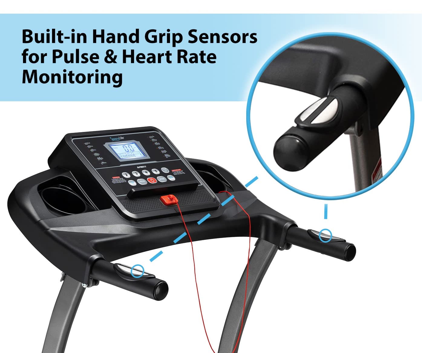 SereneLife Folding Treadmill with Bluetooth & Programs