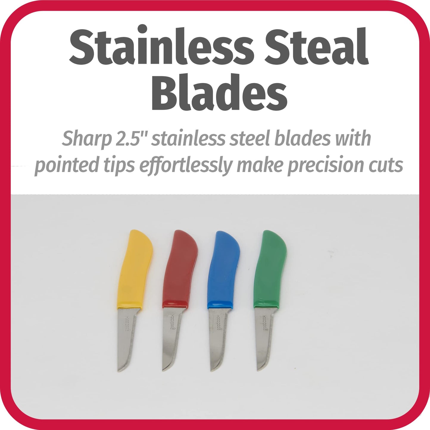 4-Pack GoodCook Paring Knife Set for Kitchen