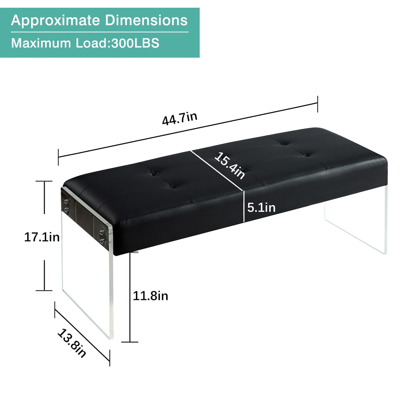 Modern PU Leather Entryway Bench by VECELO