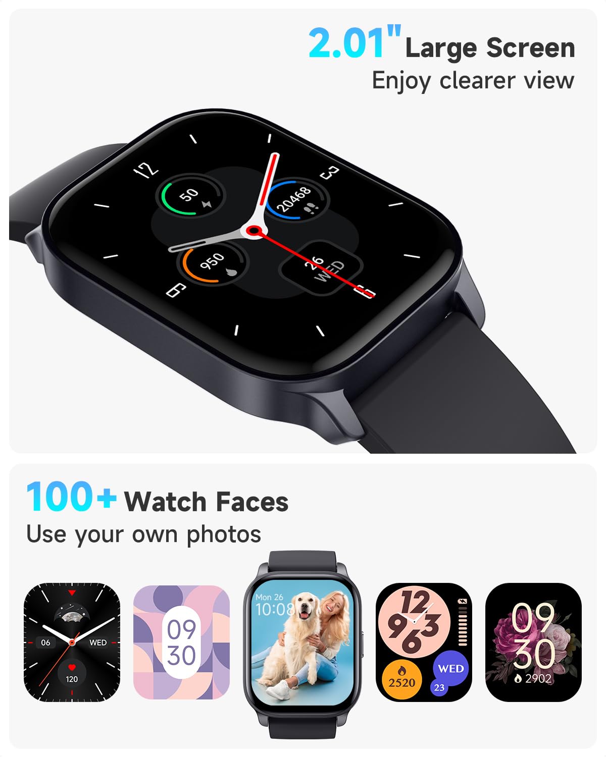 Smart Watch for Fitness, Calls, and Tracking