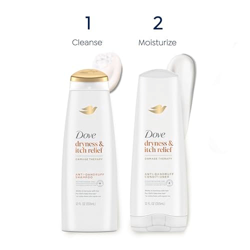 Dove DermaCare Scalp Anti Dandruff Shampoo Dryness and Itch Relief for Dry and Itchy Scalp Dry Scalp Treatment with Pyrithione Zinc 12 fl oz