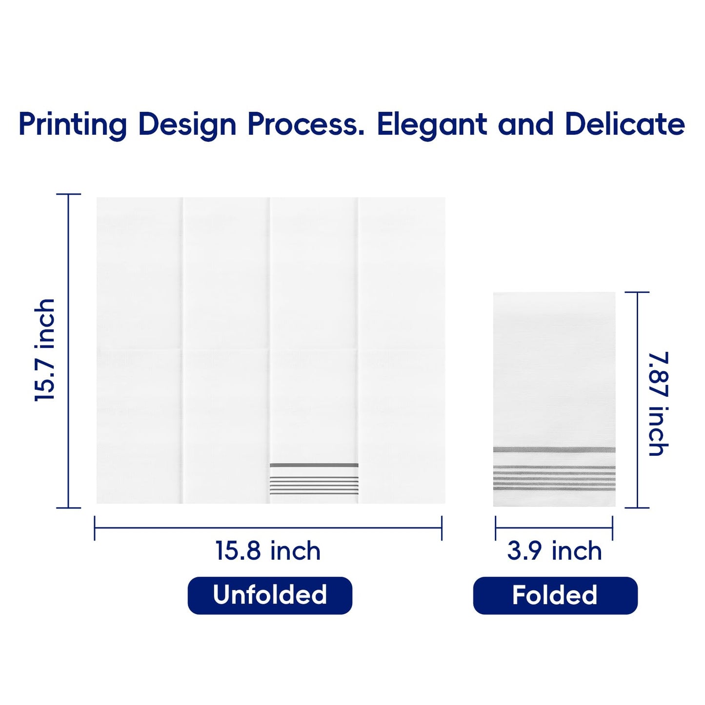 200 Pack Silver Disposable Paper Napkins, 2-Ply