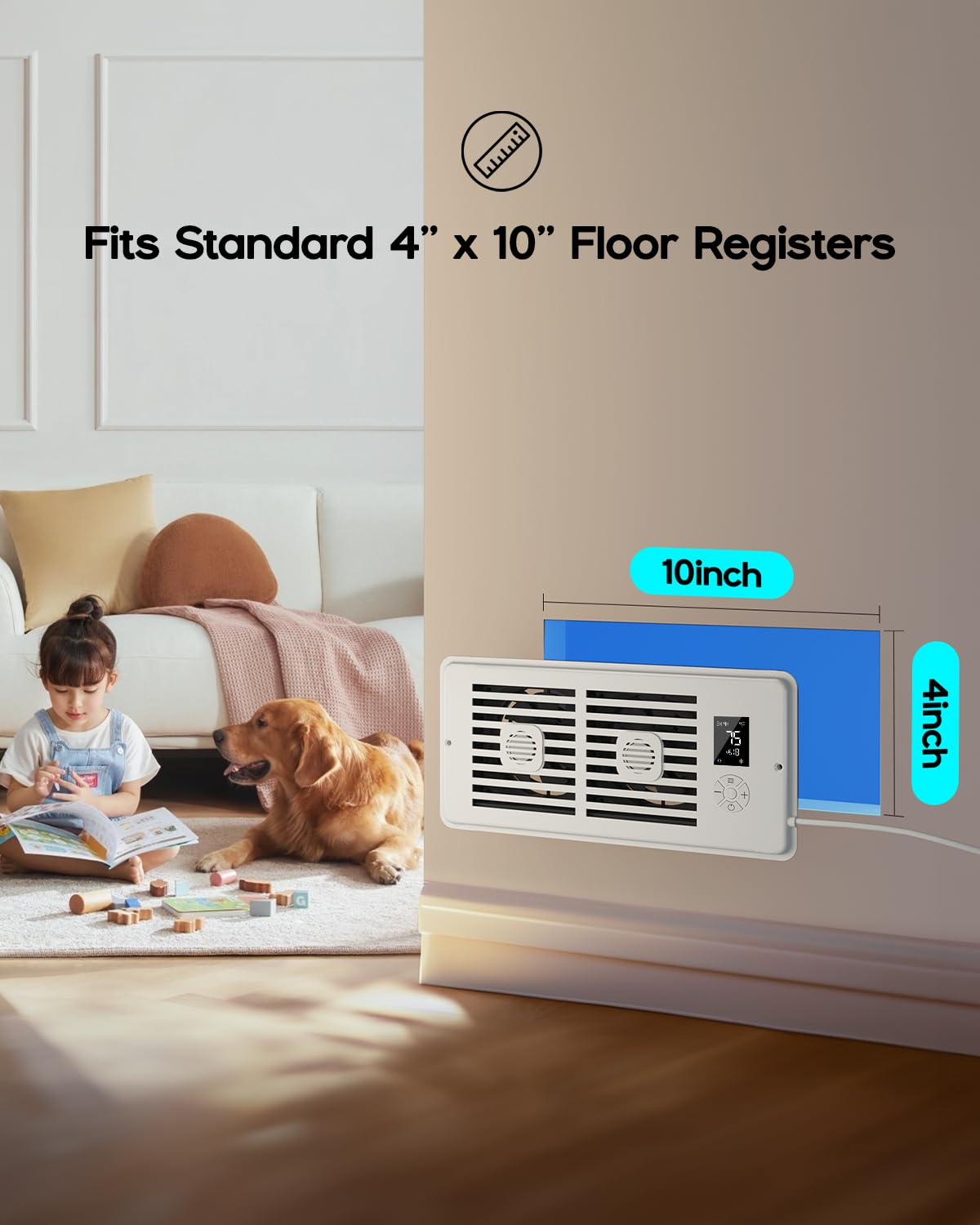 KLYRO 10-Speed Register Booster Fan with Remote