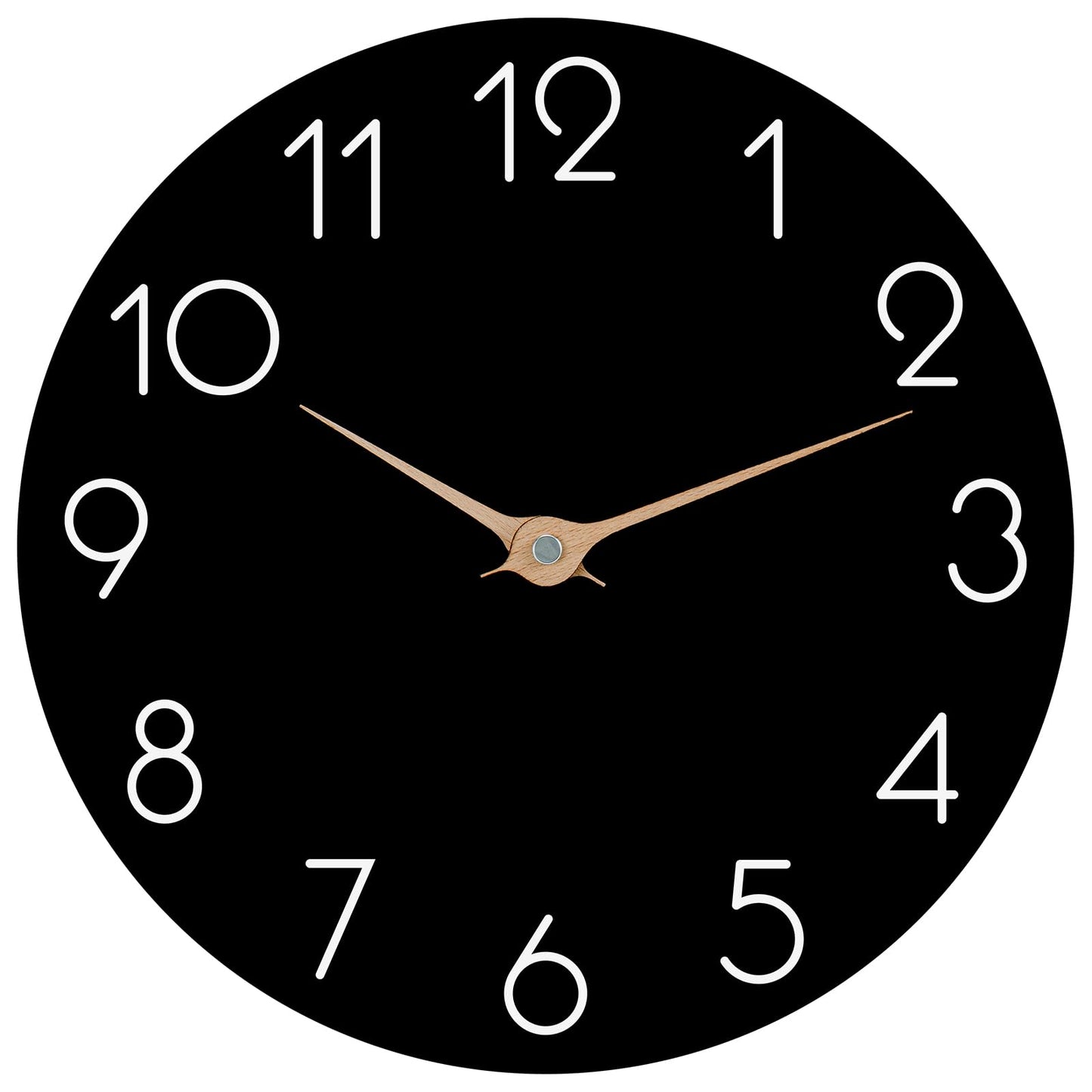 cicininc 14 Inch Wall Clock - Black Wall Clocks Battery Operated, Silent Non-Ticking Modern Wall Clocks - Big Clock for Bathroom Bedroom Living Room Kitchen Office (14")