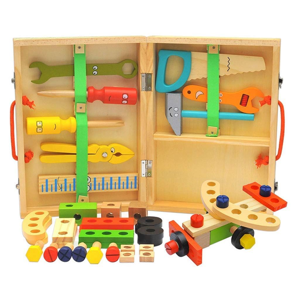 36-Piece Kids Wooden Tool Set by KIDWILL