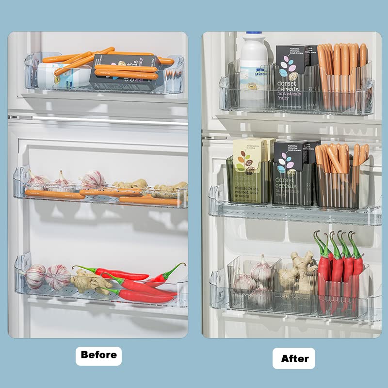 6 Pack Refrigerator Organizer Bins for Food Storage