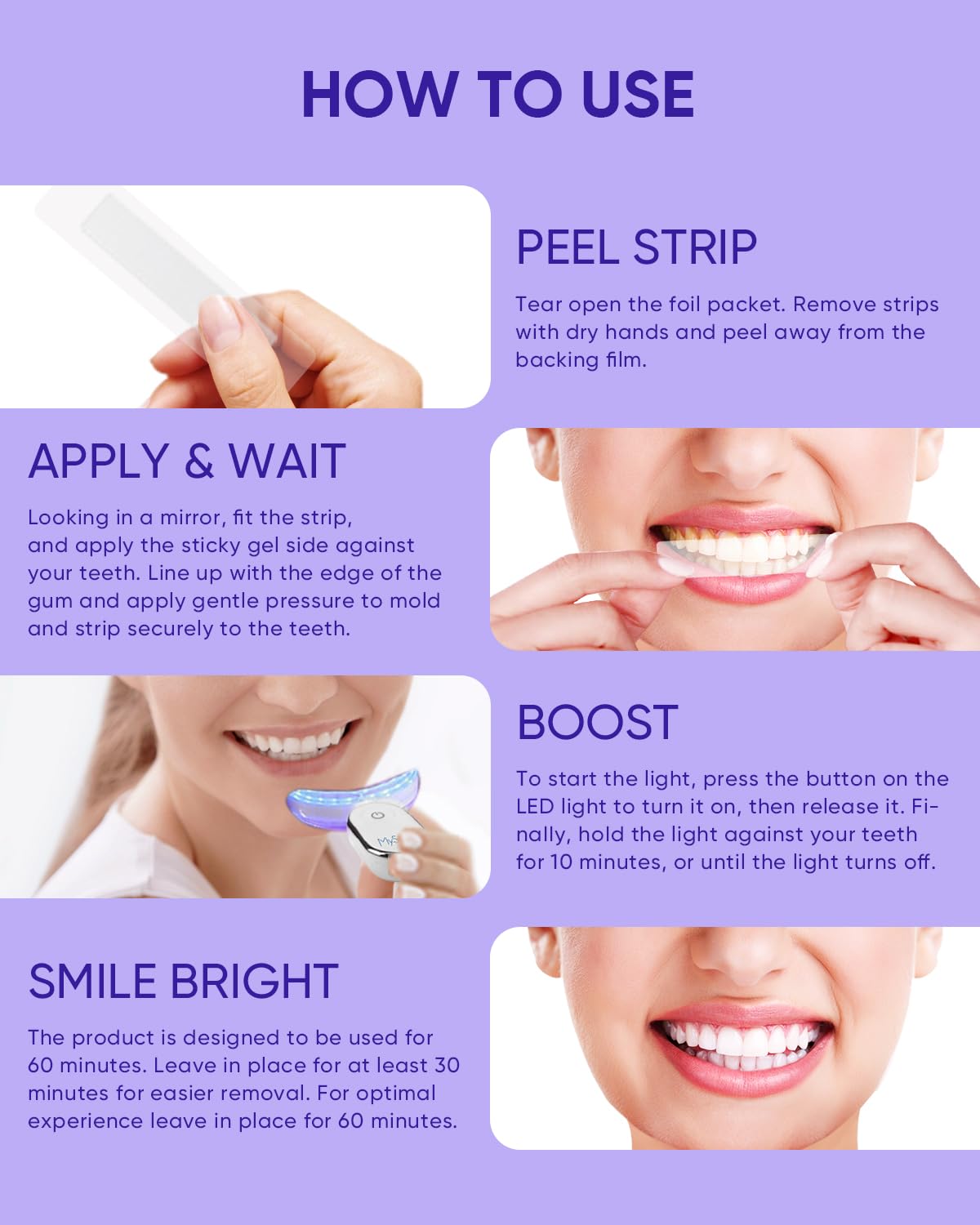 10 Pcs MySmile Teeth Whitening Strips Kit