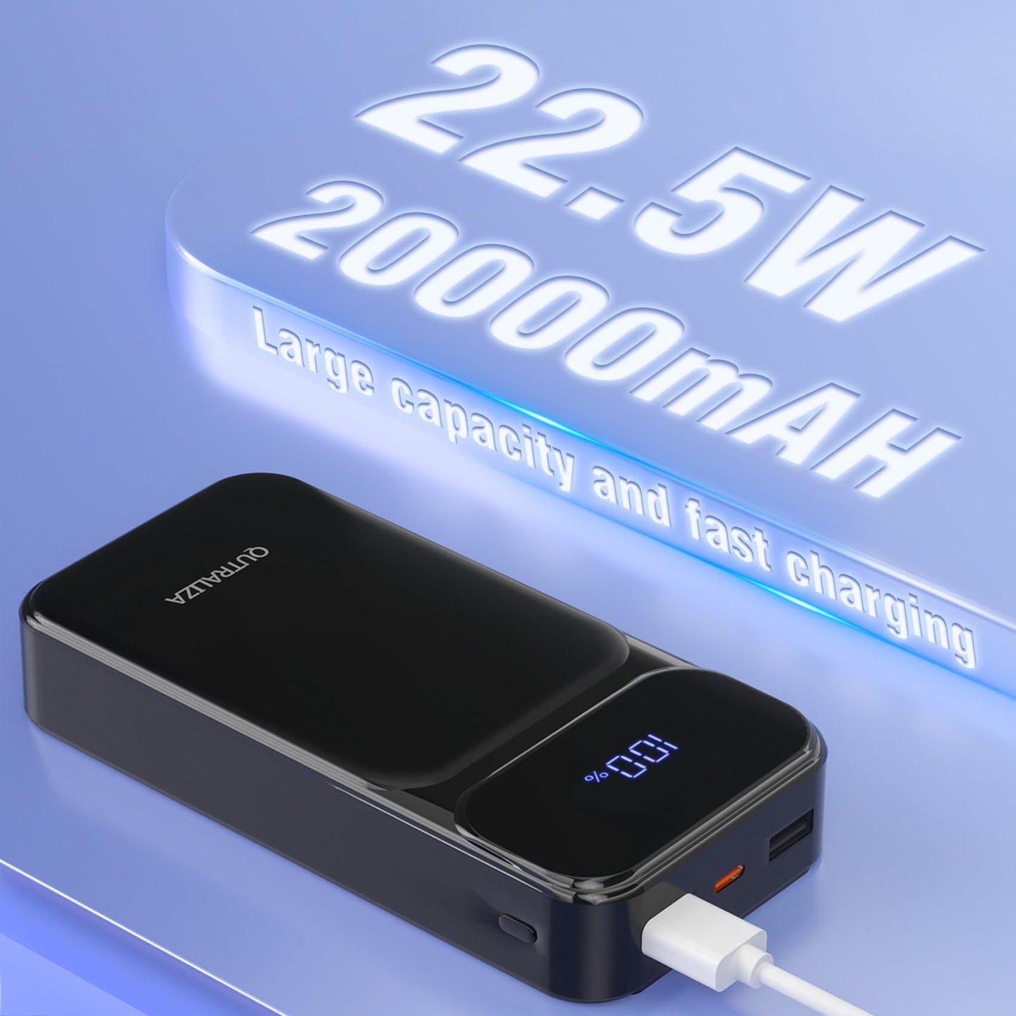 20000mAh Fast Charging Power Bank with Cables