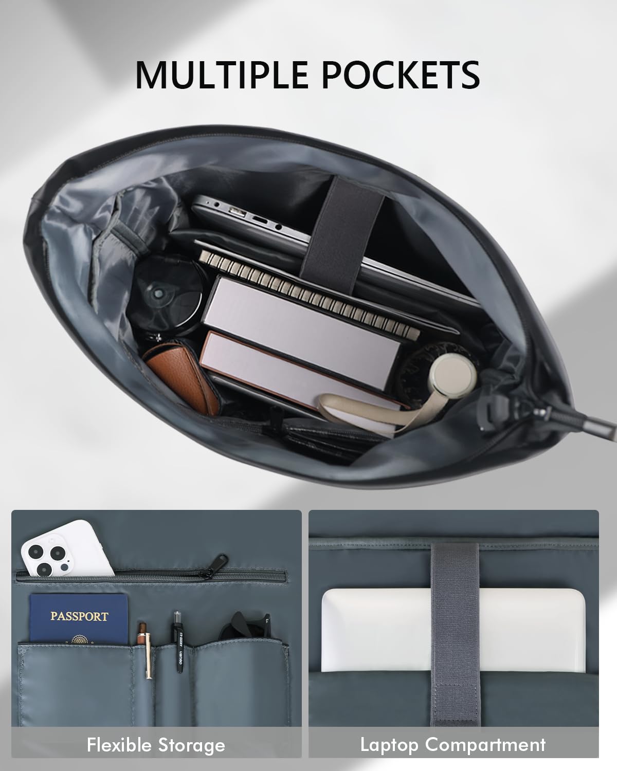 Movker Rolltop Commuter Backpack with Laptop Compartment