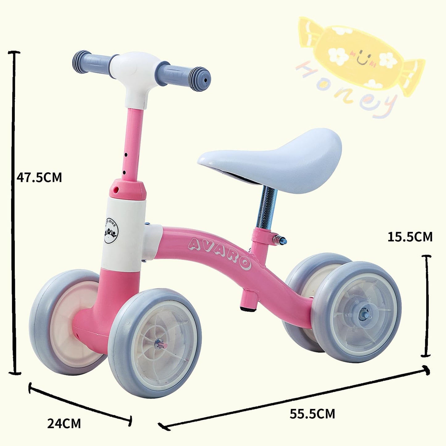 Avaro Baby Balance Bike for 1-3 Year Olds