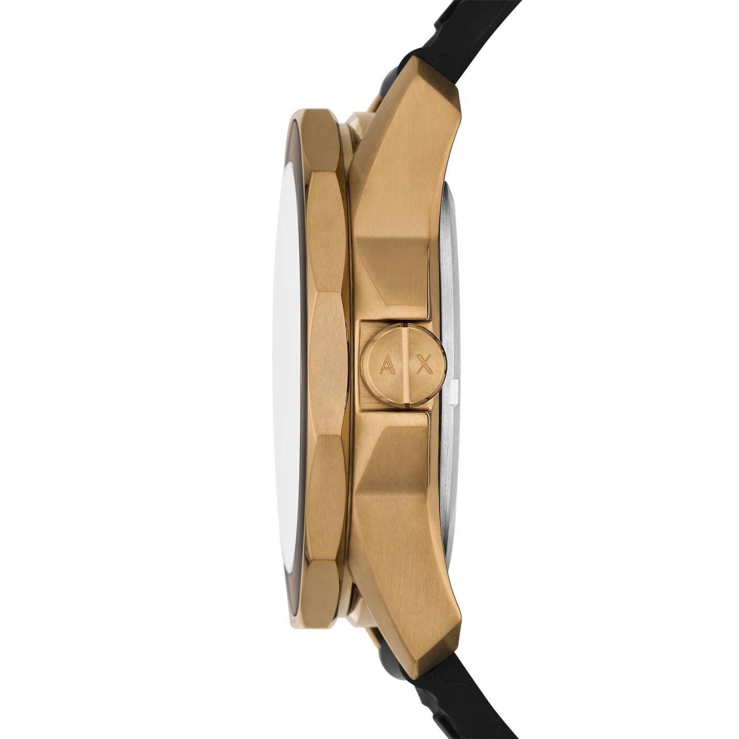 A|X ARMANI EXCHANGE Men's Three-Hand Date Black Silicone Band Watch (Model: AX1954)