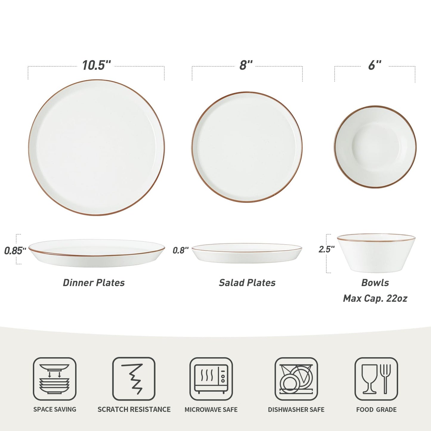 12-Piece Dinnerware Set for 4 - Famiware