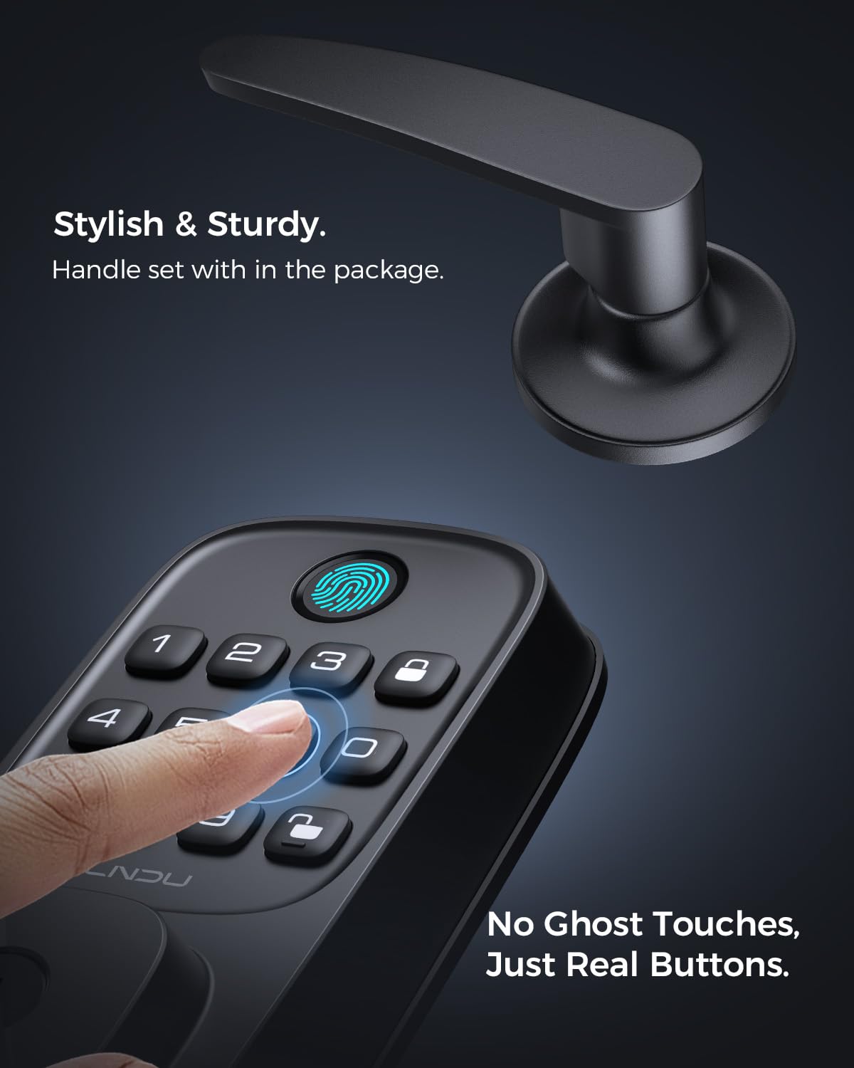 WiFi Smart Keypad Deadbolt with Fingerprint Access