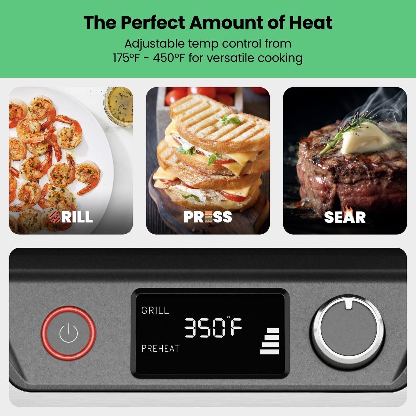 Chefman 5-in-1 Panini Press and Grill Combo