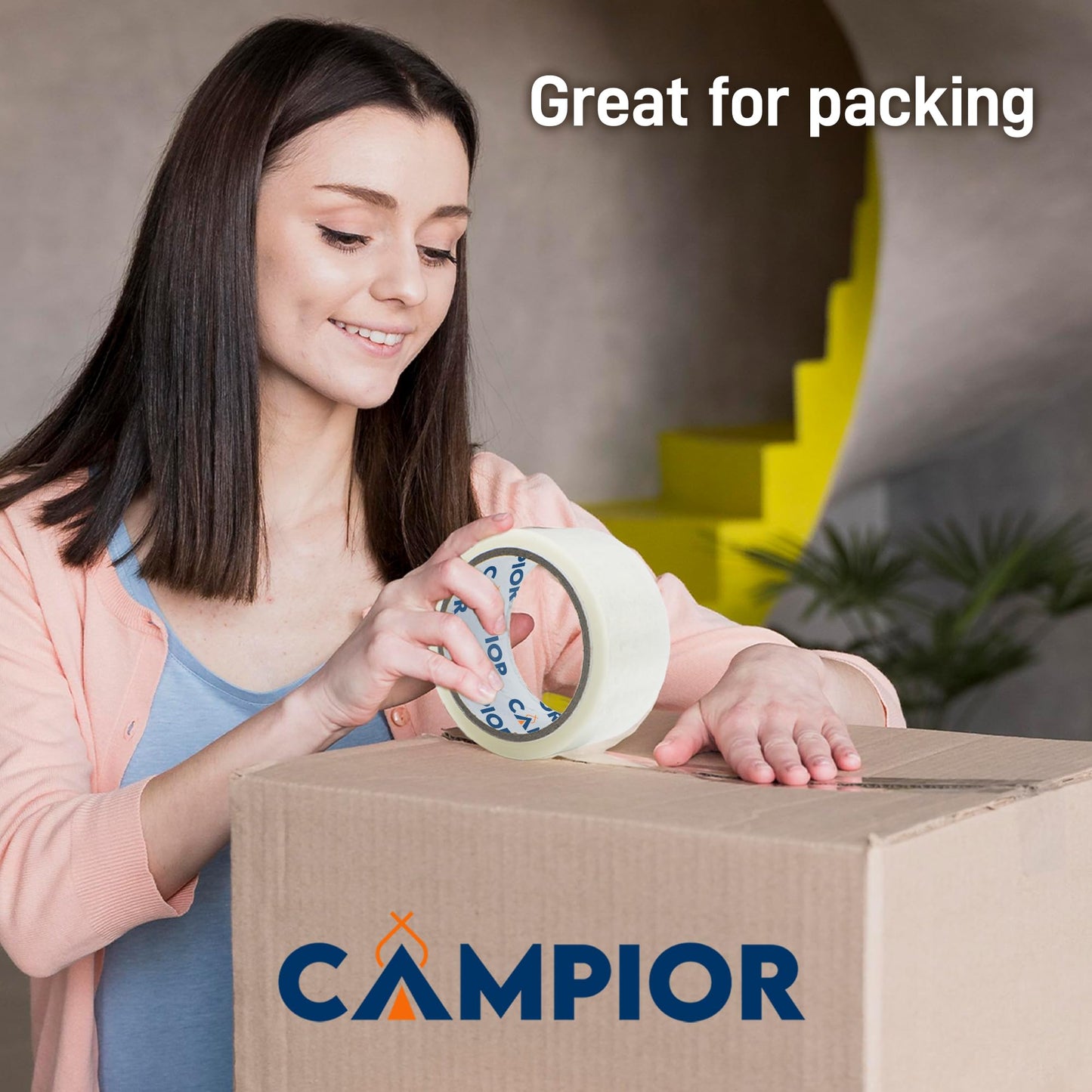 24 Rolls Clear Packing Tape for Moving & Shipping
