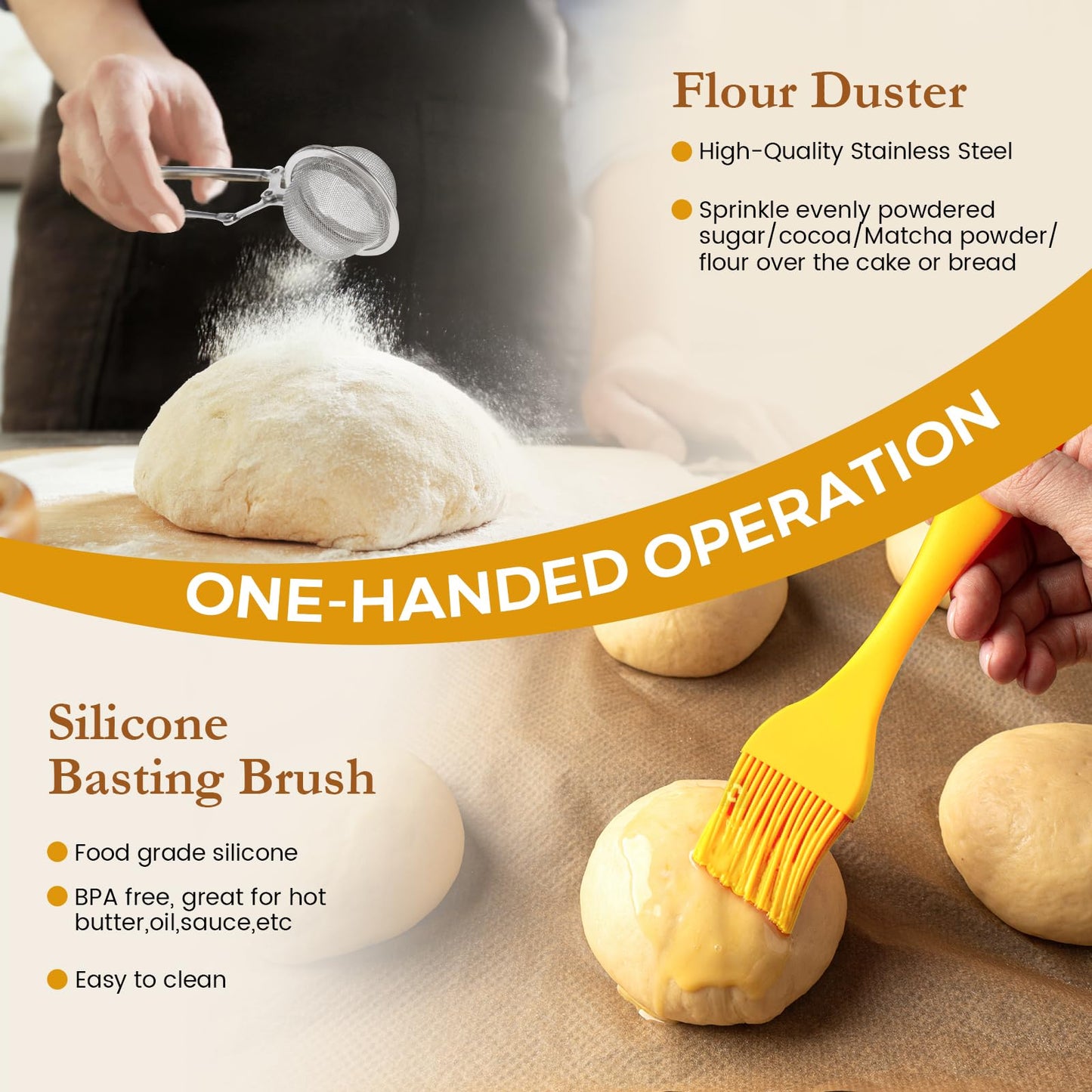 Banneton Bread Proofing Basket Set, Oirfaxs 10 Inch Oval & 10 Inch Round Sourdough Bread Baking Supplies Proofing Basket with Bread Lame,Danish Dough Whisk,Bowl& Dough Scrapers, Complete Baking Gifts