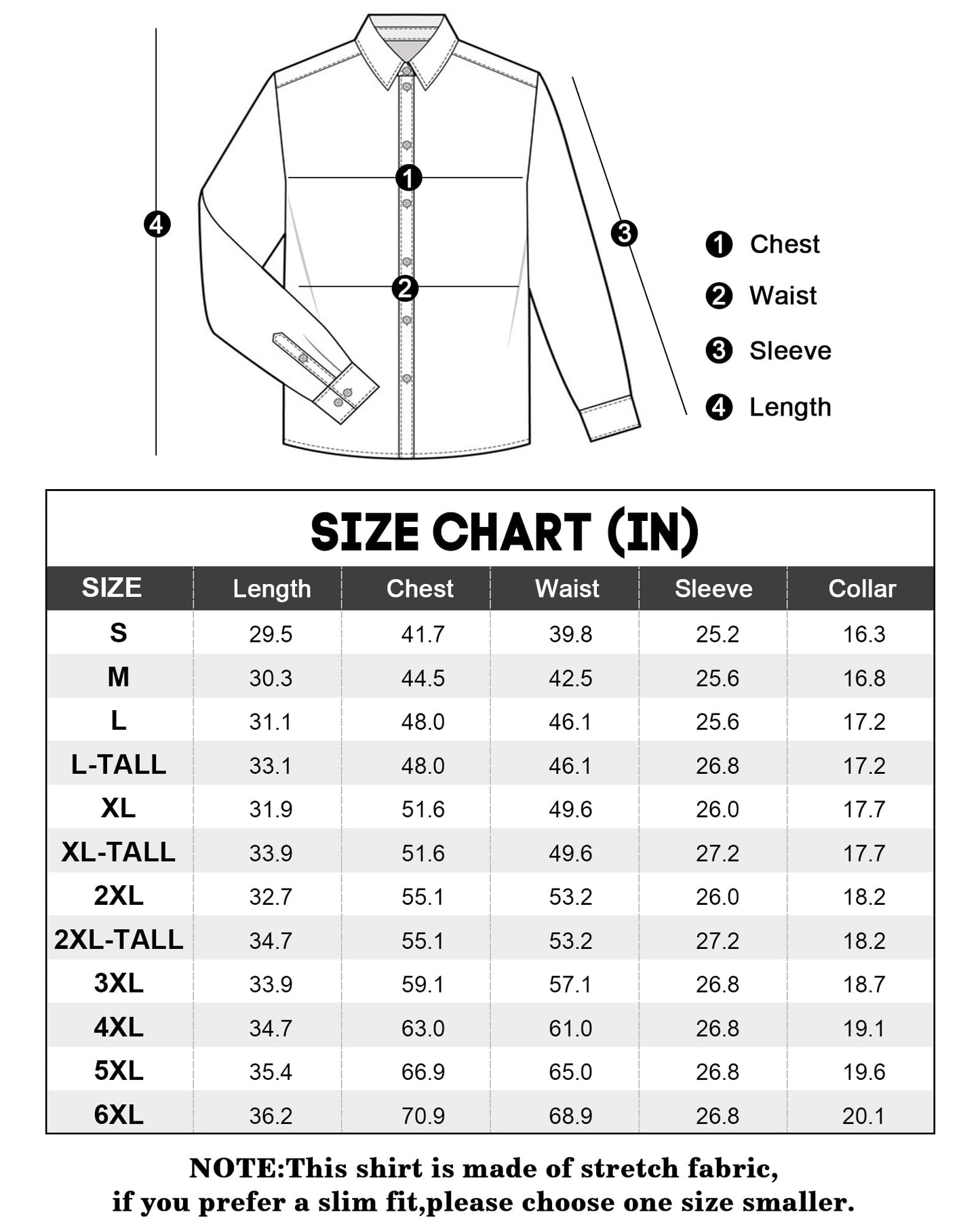 Men's Wrinkle-Free Button Down Dress Shirt White