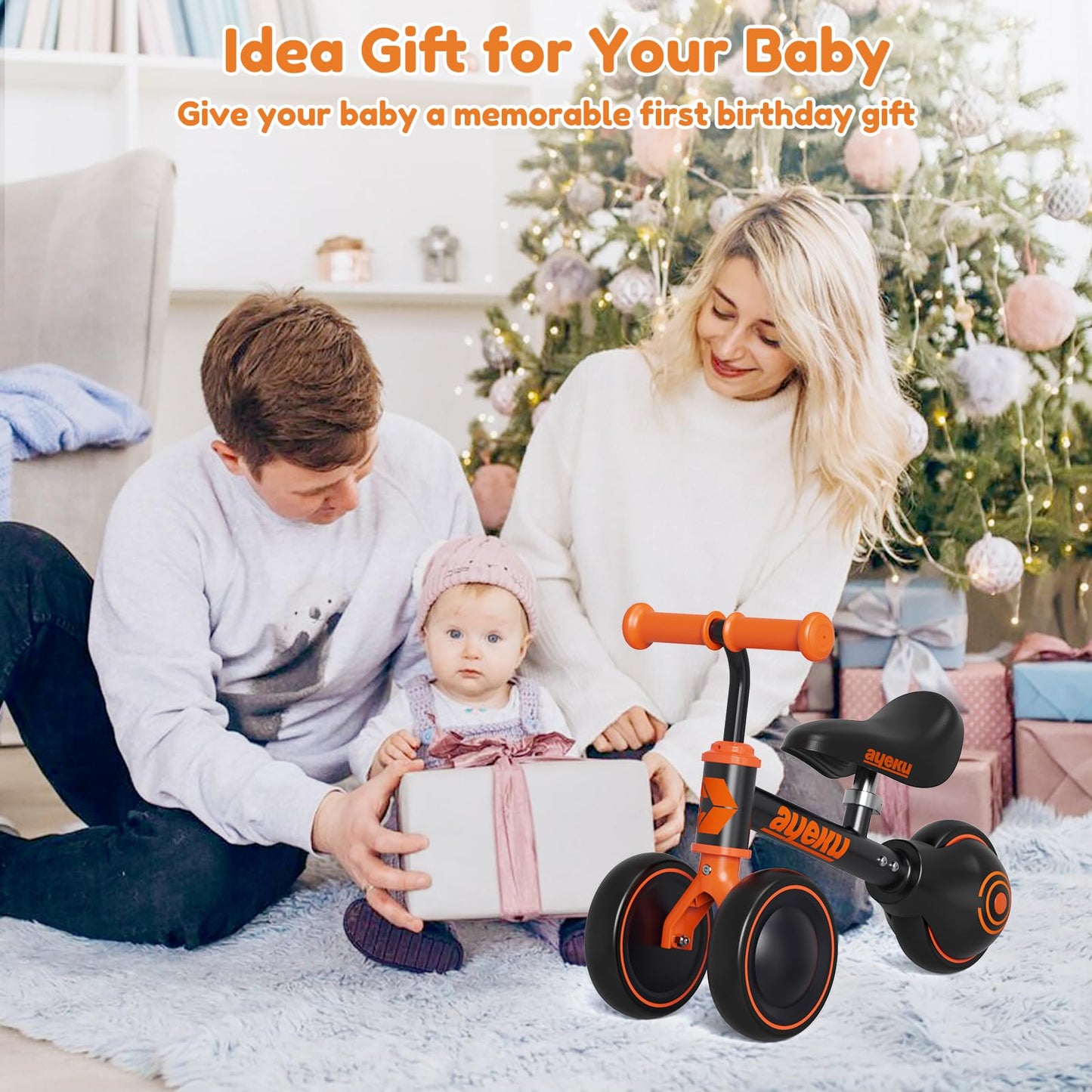 AyeKu Baby Balance Bike for Toddlers 12-24 Months