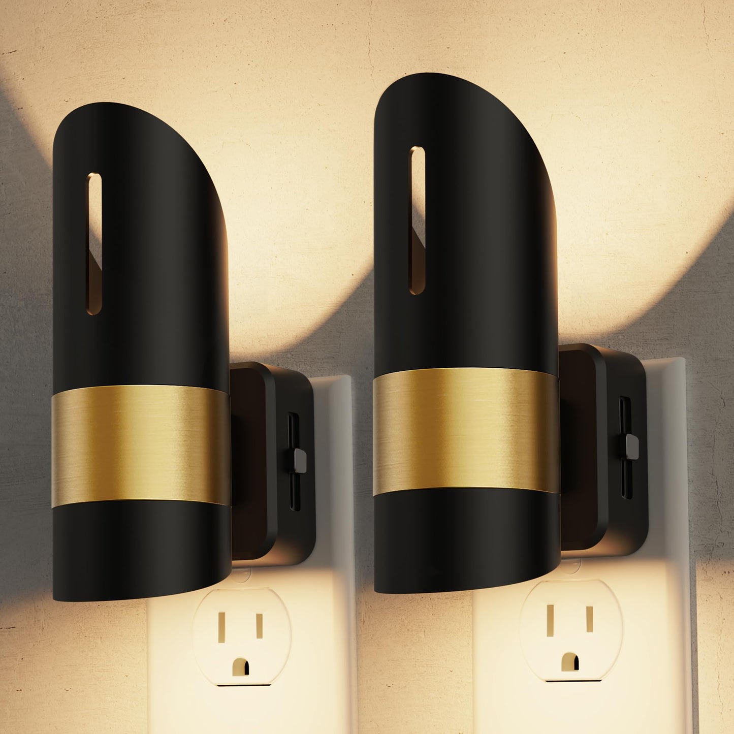 2 Pack Dimmable LED Night Lights with Sensor