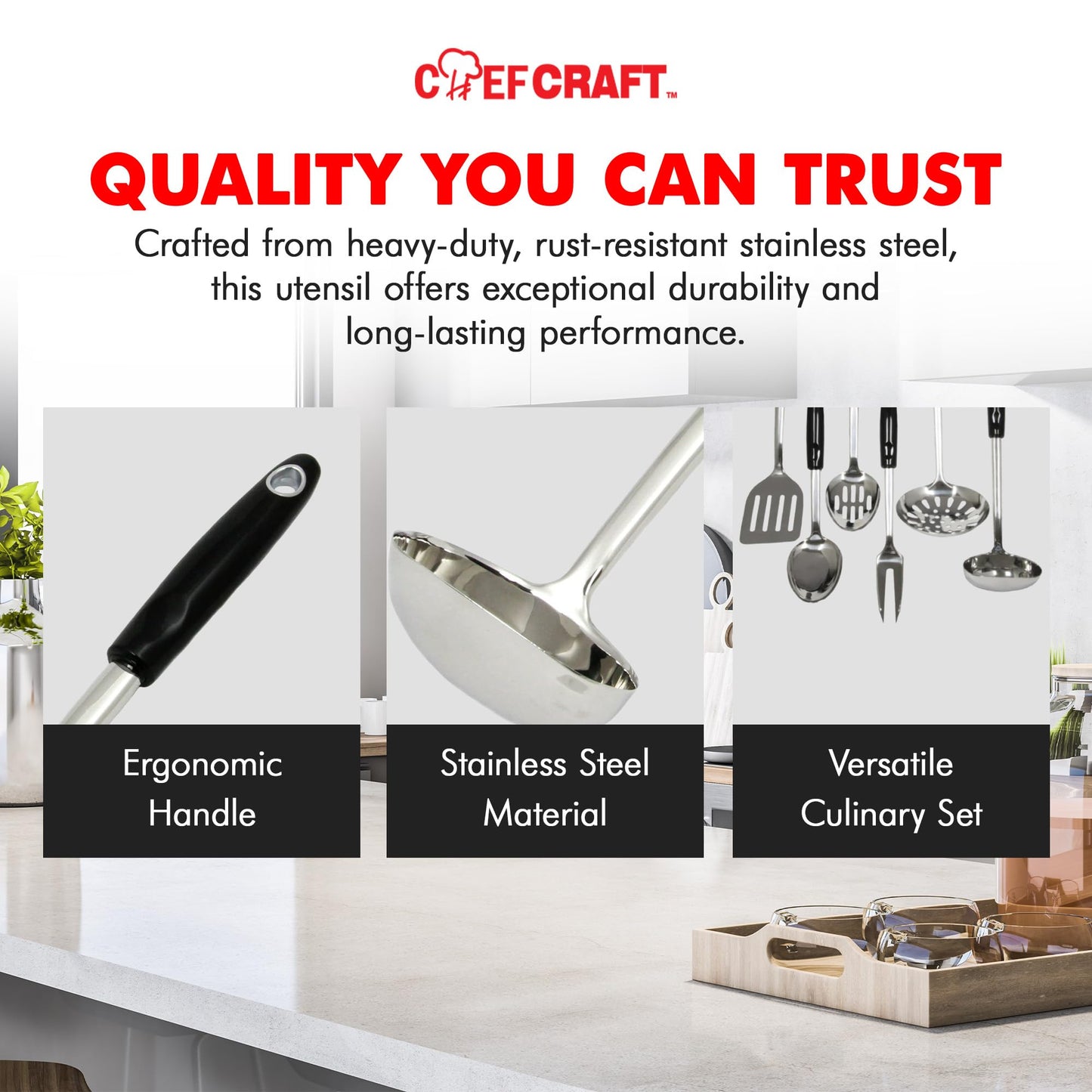Chef Craft 13-Inch Stainless Steel Ladle