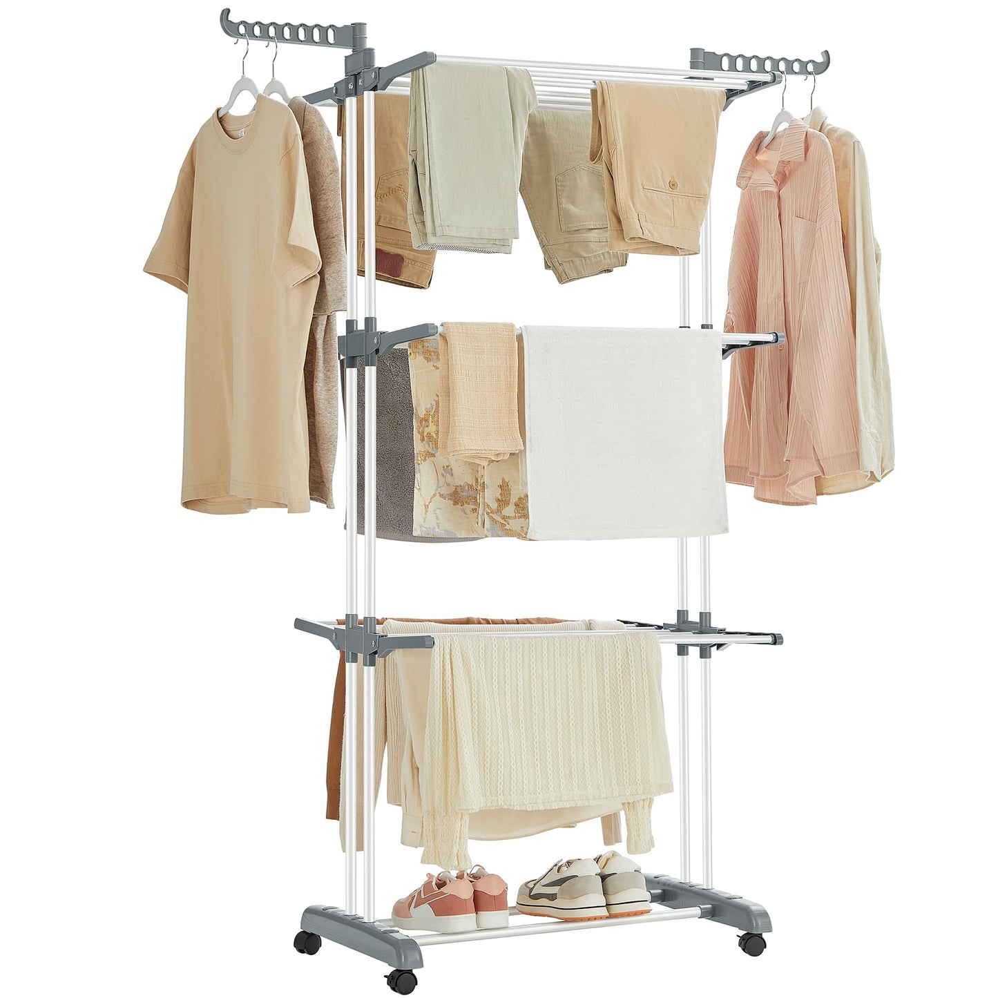 SONGMICS 4-Tier Foldable Clothes Drying Rack