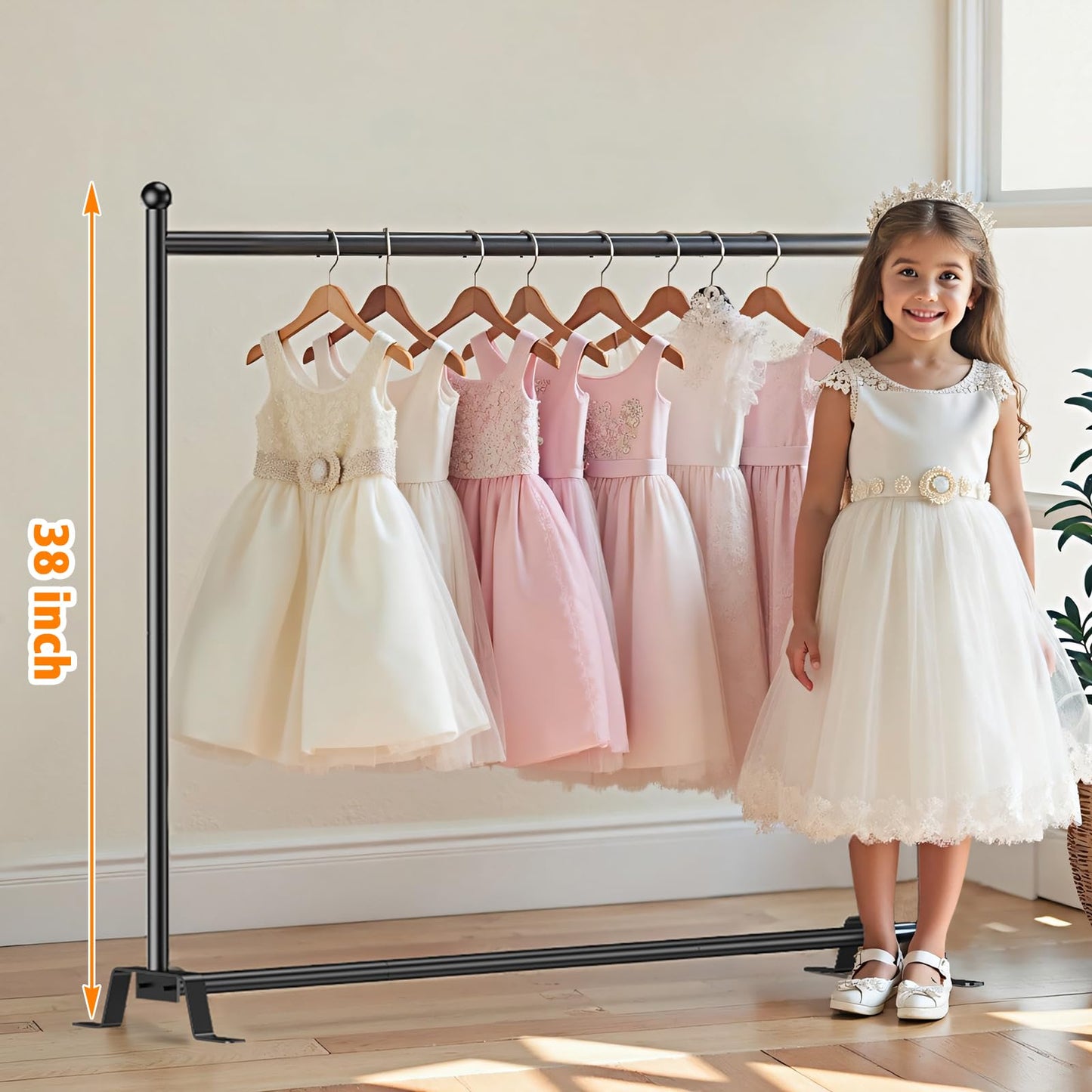 Coonoor Kids Clothing Holder Stand with Hooks