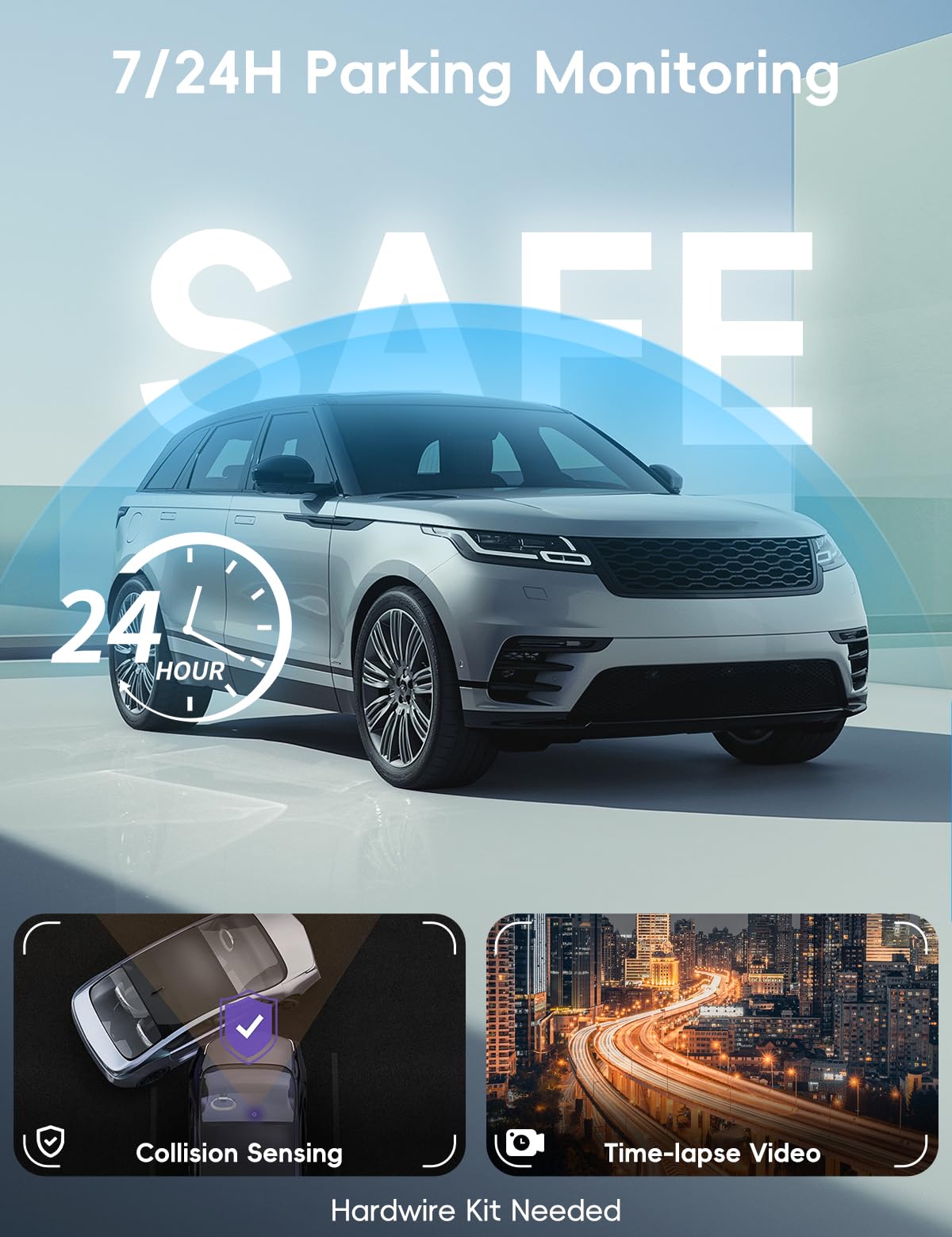 MiraFace 4K Dash Cam Front Rear Wi-Fi 32GB