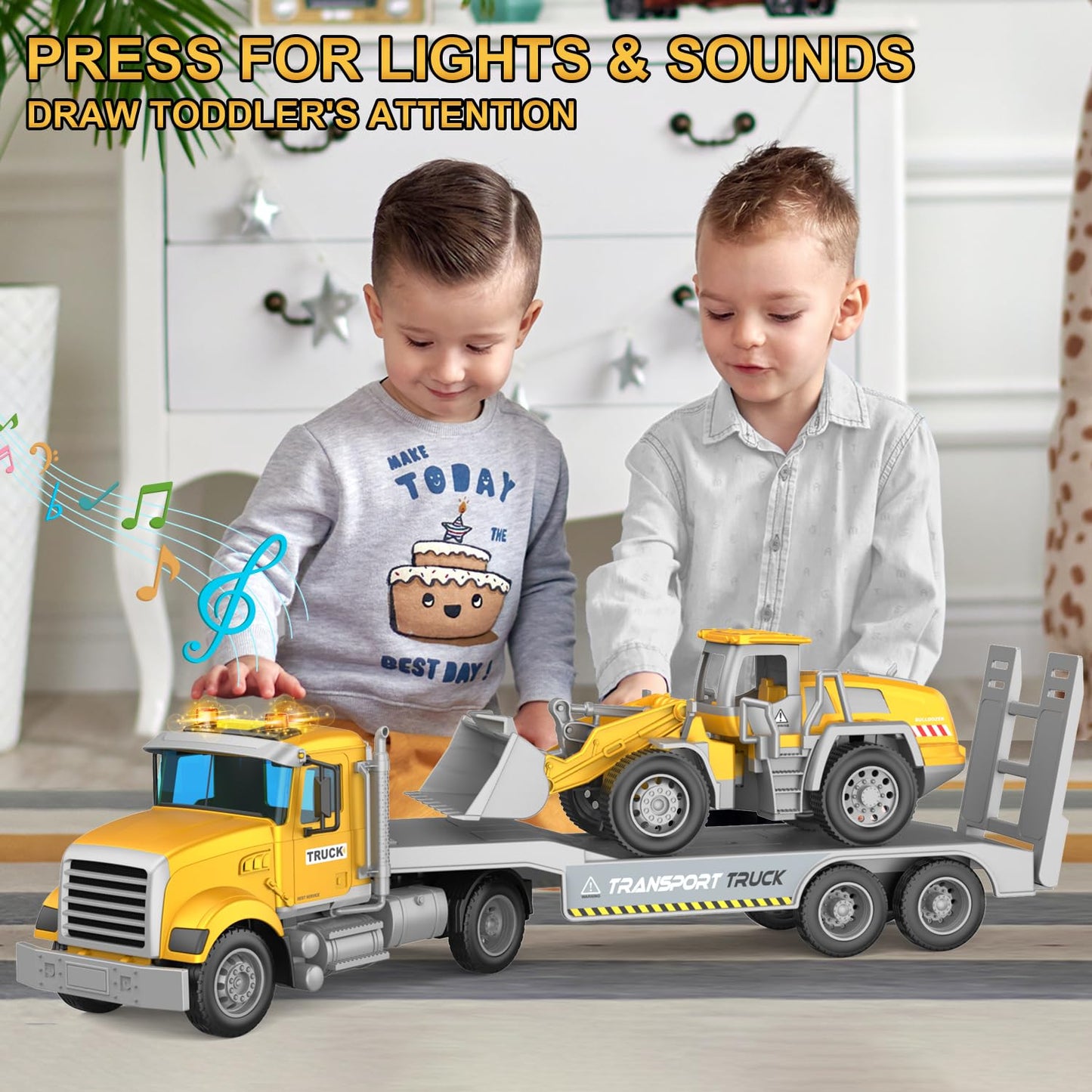 DOWELLIN Truck Carrier Toy Set for Kids