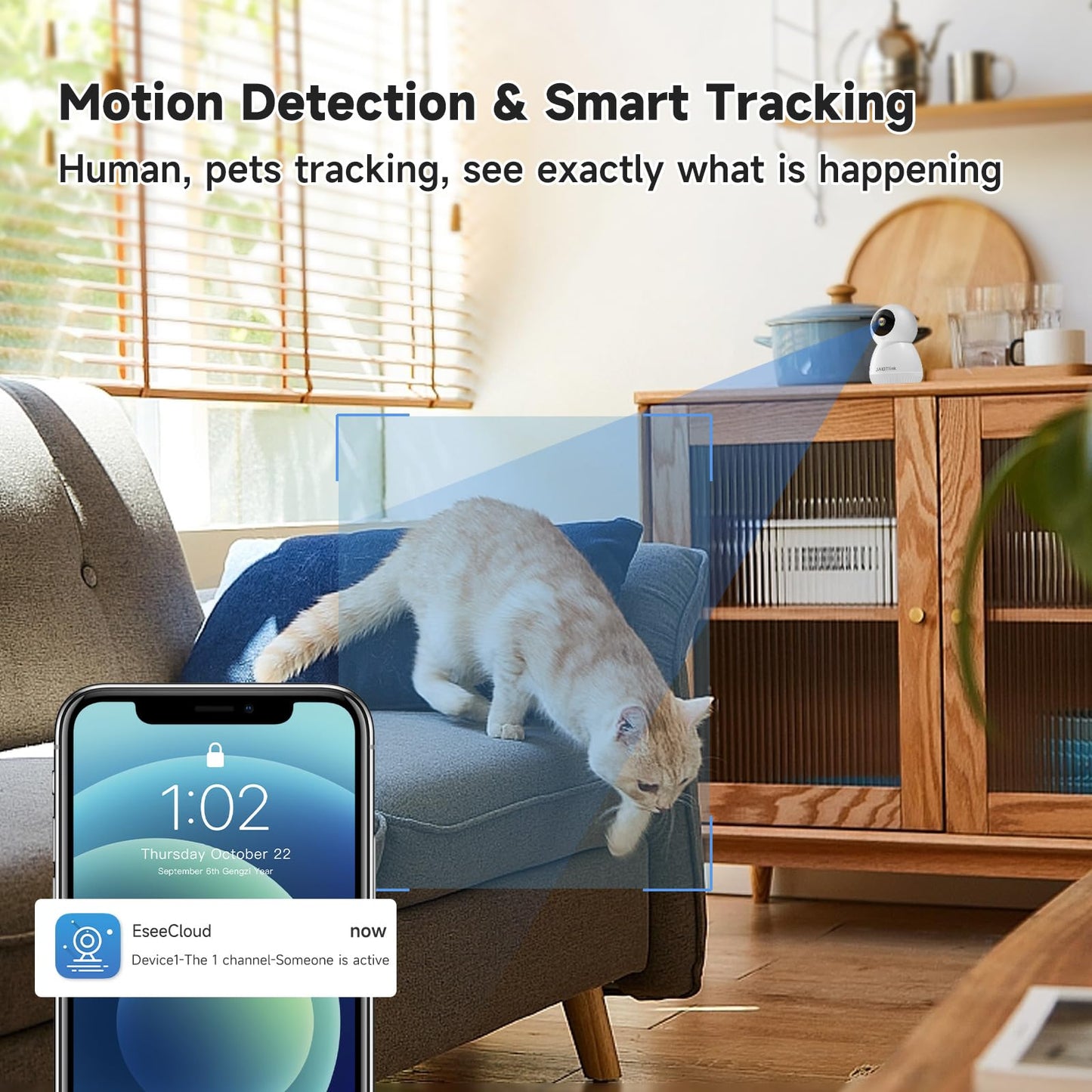 2K Indoor Security Camera with Night Vision
