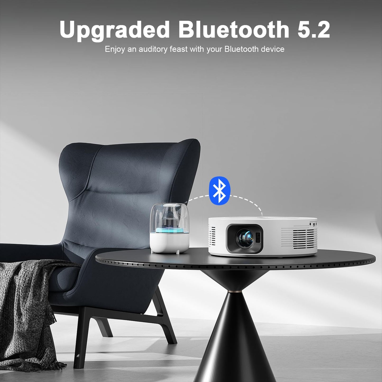 Himovies 1080P WiFi Bluetooth Portable Projector