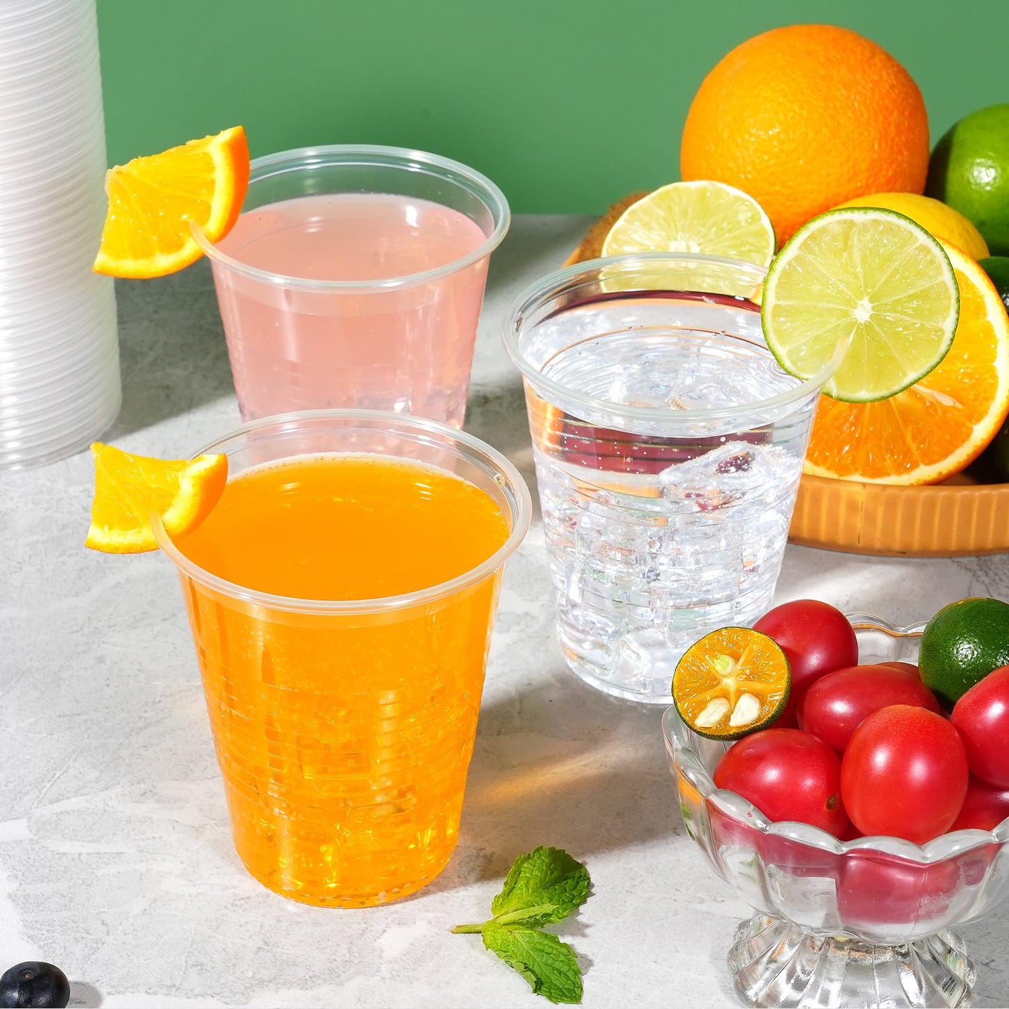 BYSNOW 300 Count Clear Plastic Cups for Beverages