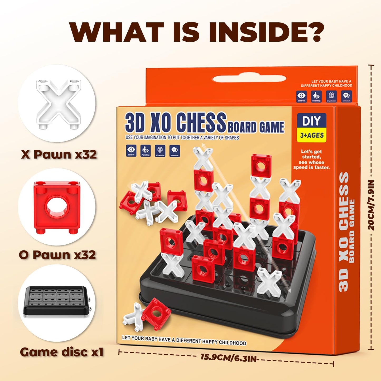 3D Tic Tac Toe & Connect 4 Travel Game