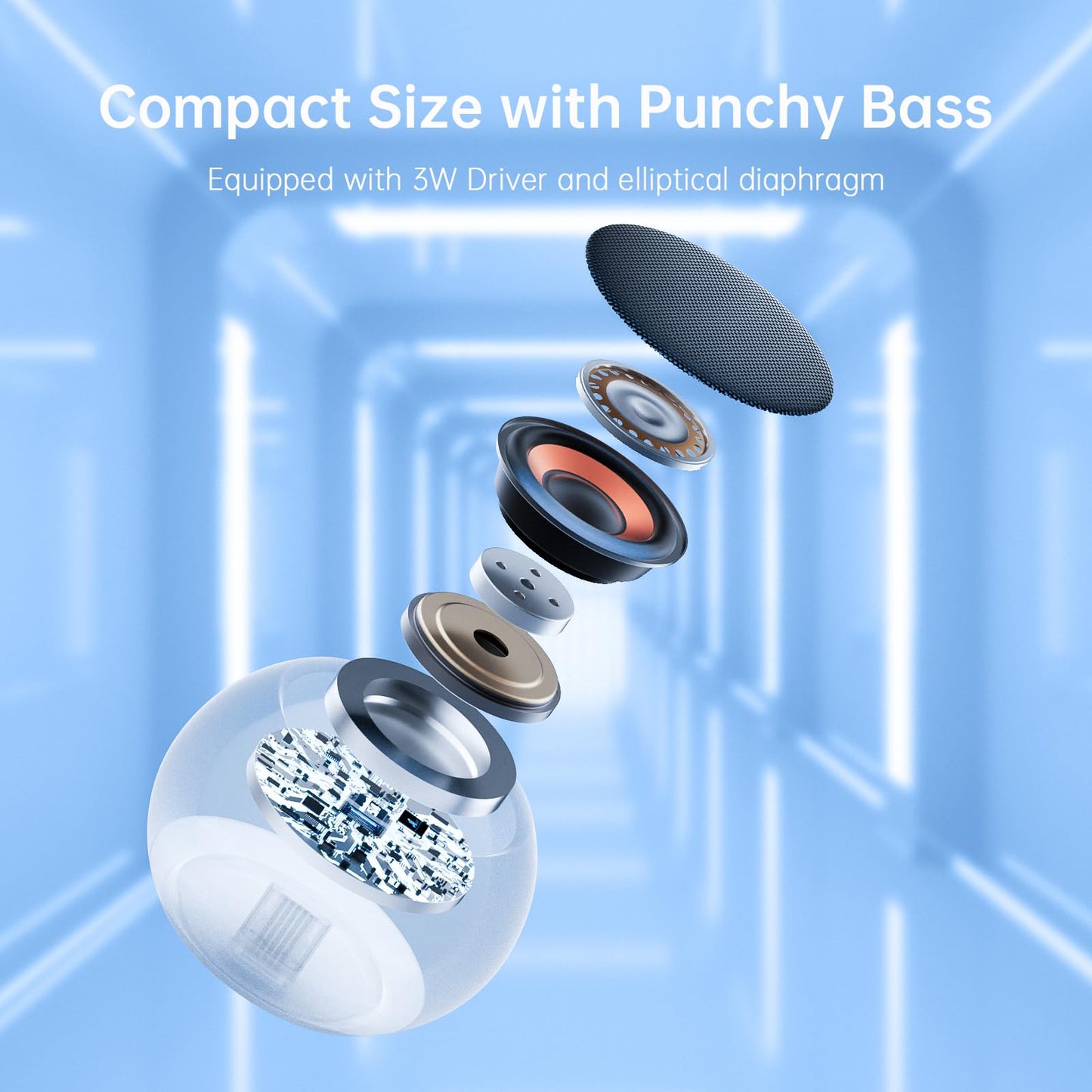 Portable Bluetooth Speaker with Loud Stereo Sound