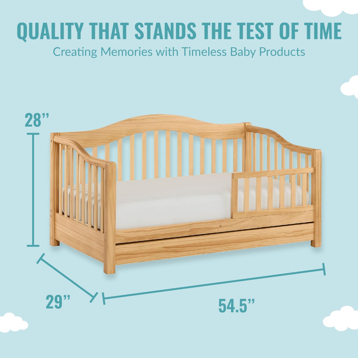 Dream On Me Toddler Day Bed in Natural