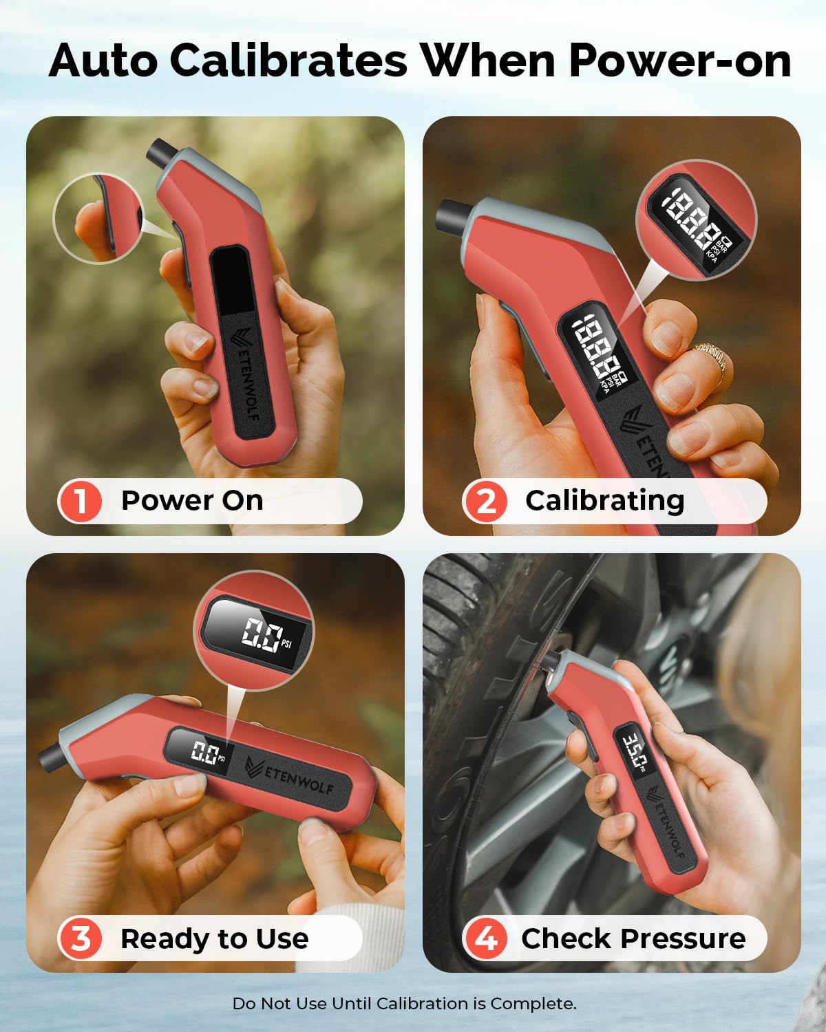 Digital Tire Pressure Gauge 3-200 PSI ETENWOLF