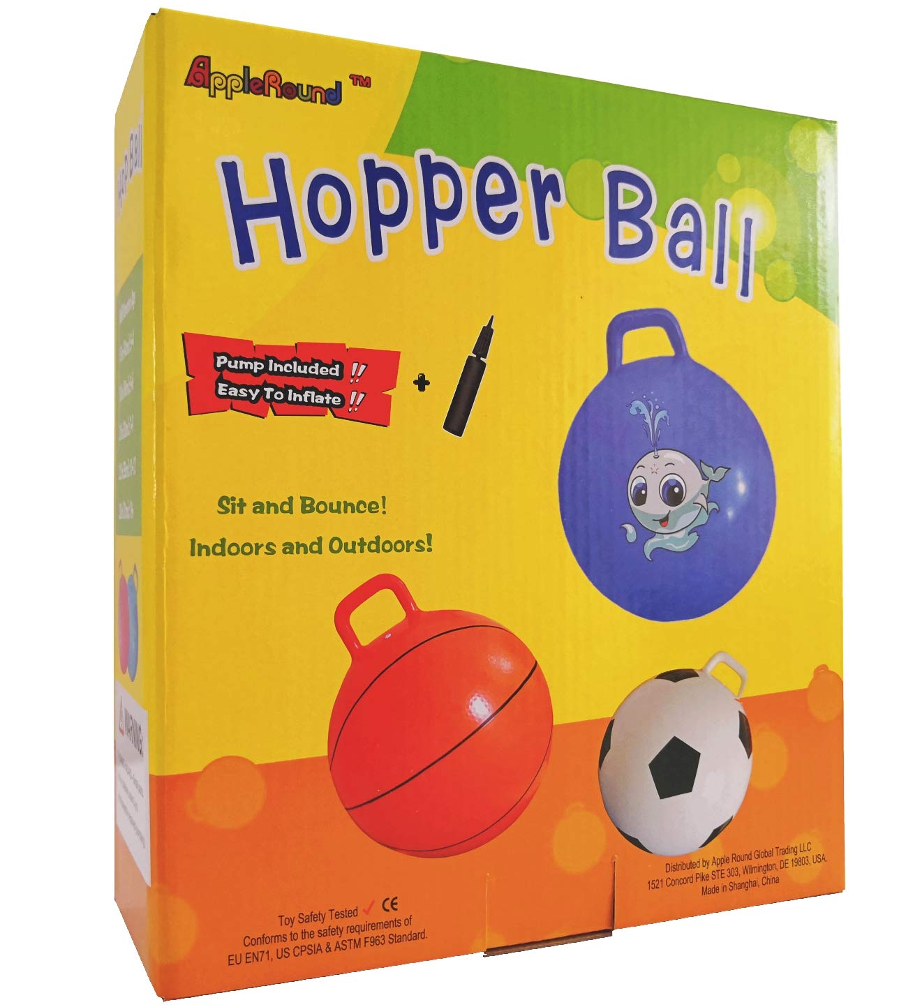 Hippity Hoppity Jumping Ball with Pump, 20in