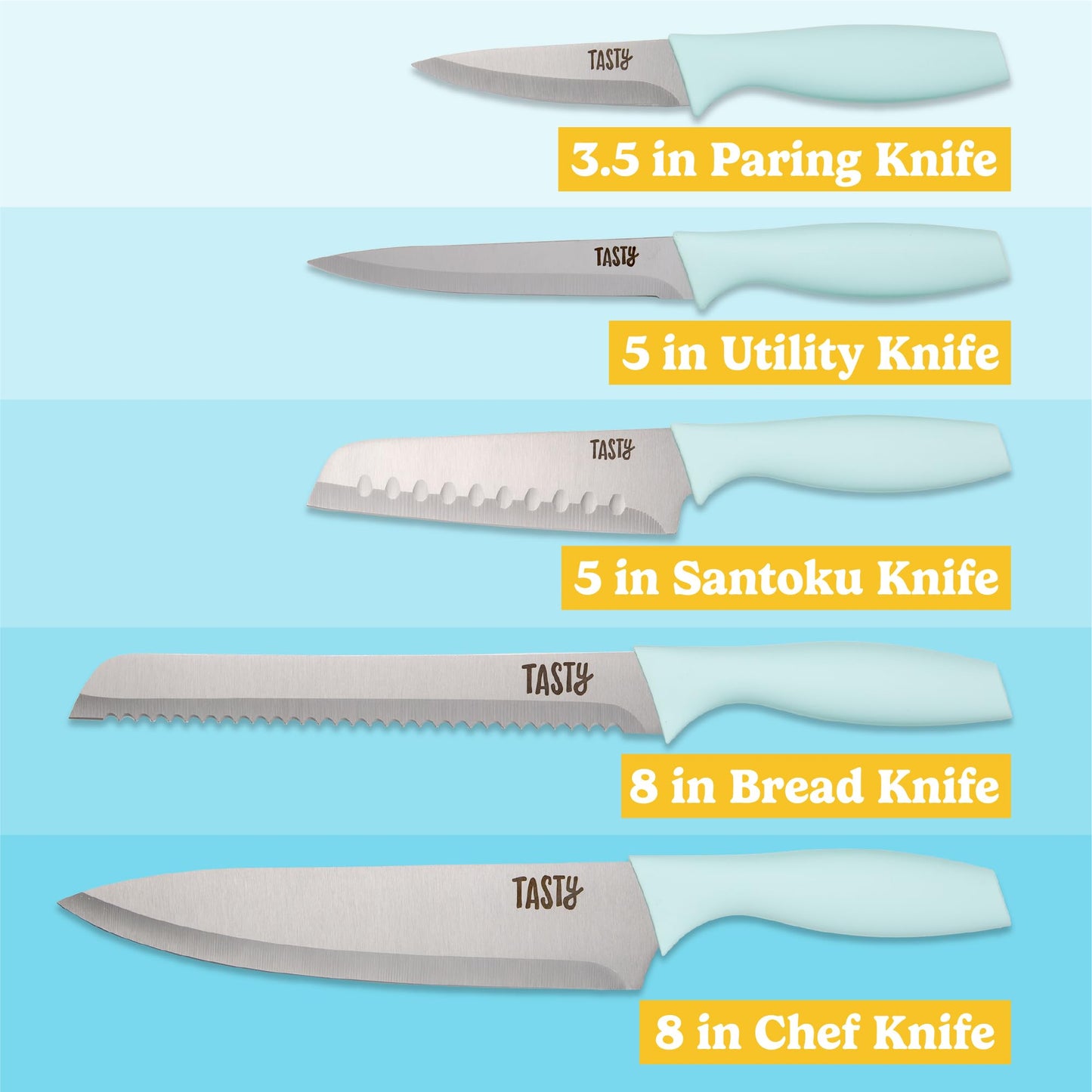 6-Piece Kitchen Knife Set with Organizer
