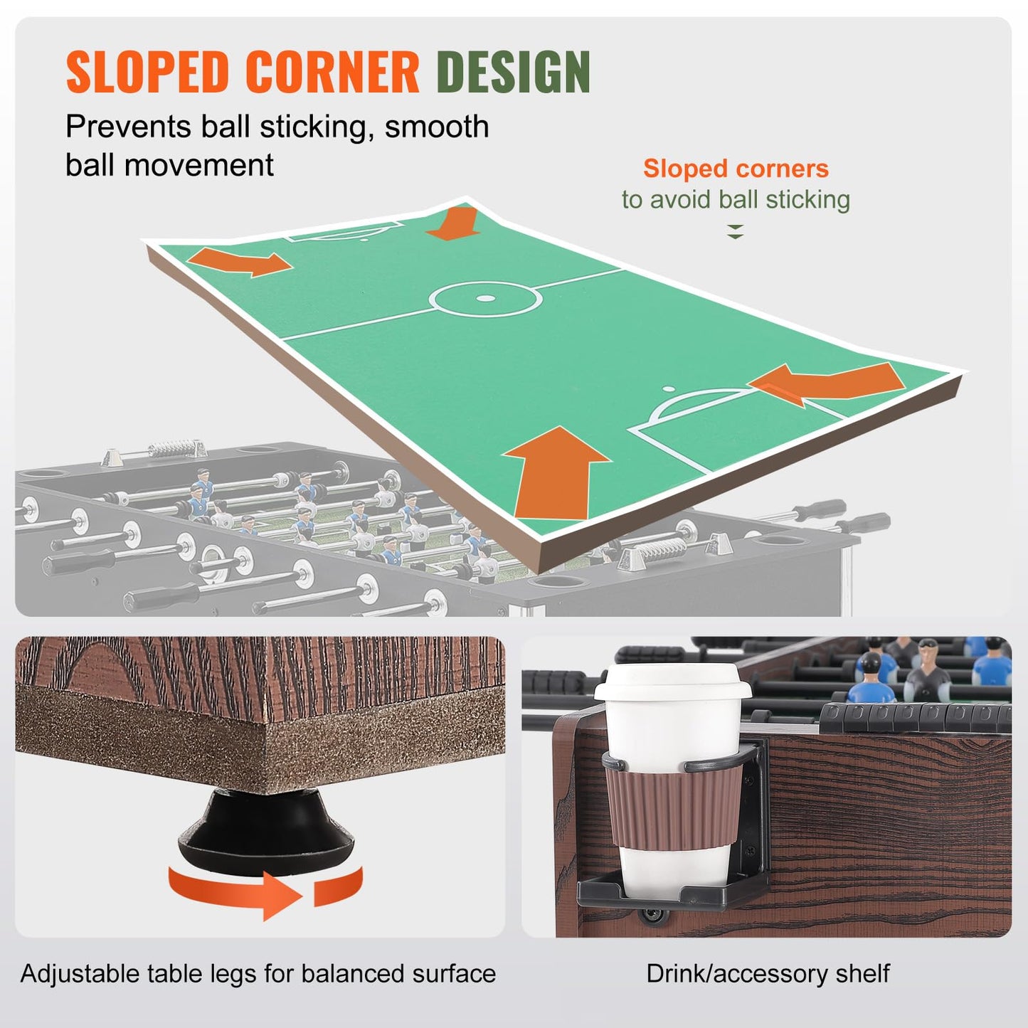 48-Inch Foosball Table for Home Game Room