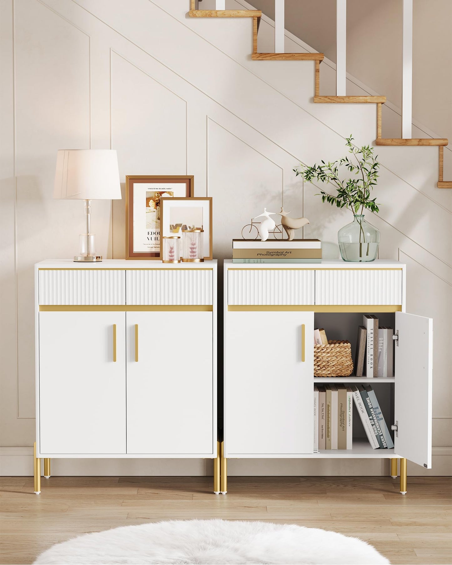 VASAGLE Modern Buffet Cabinet with Storage and Drawers