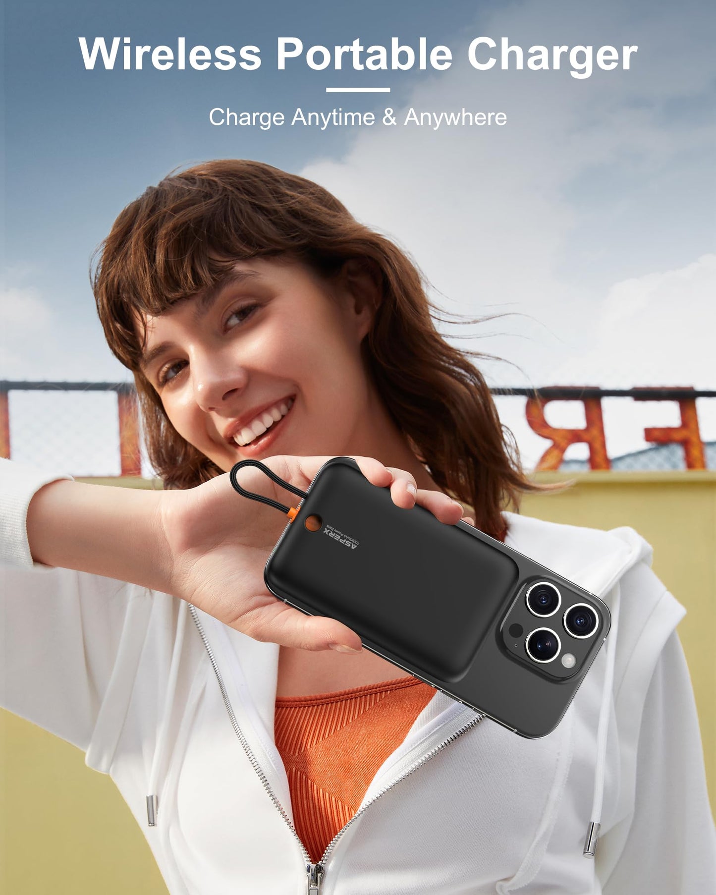10000mAh Power Bank with Wireless Charging