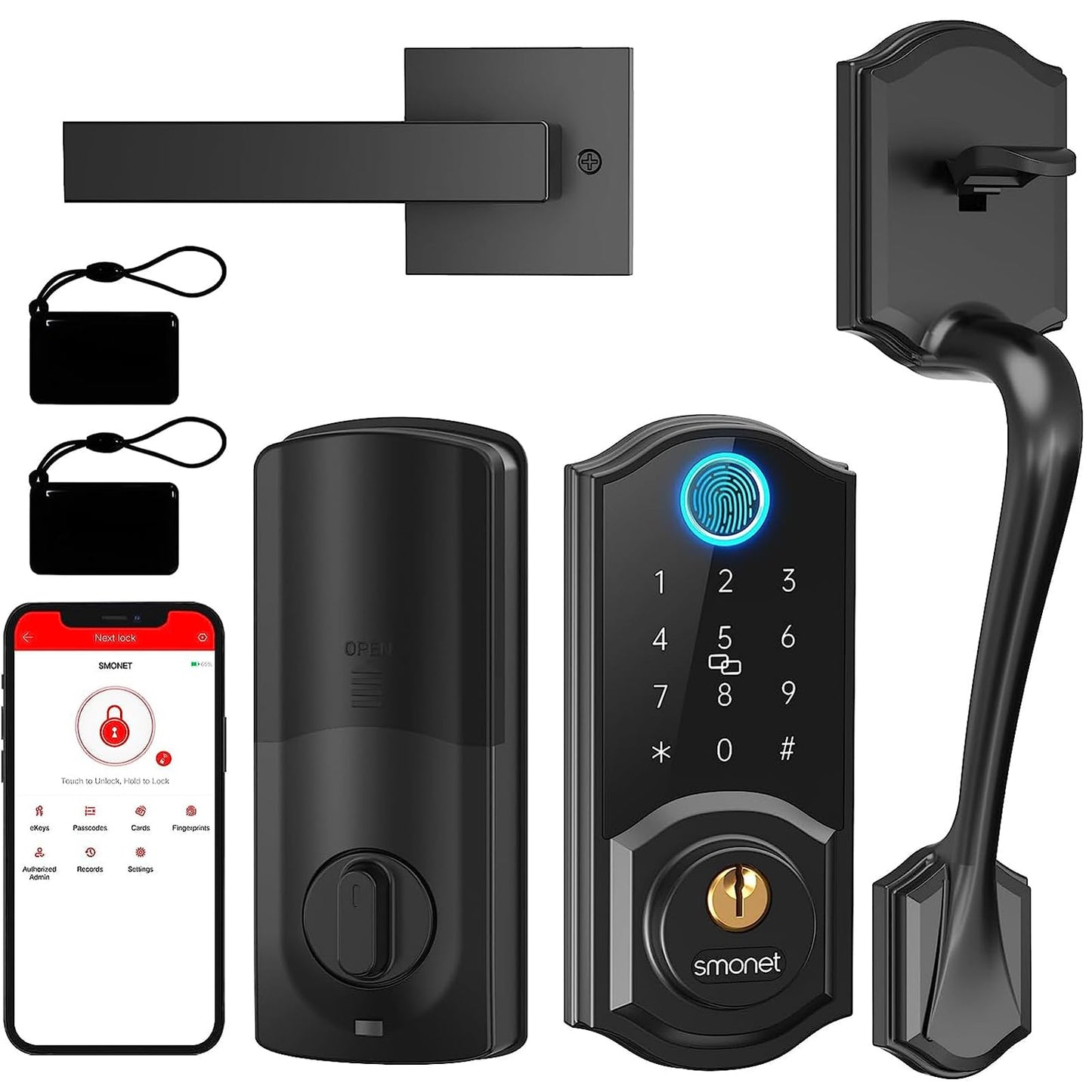 SMONET Smart Lock with Fingerprint & Bluetooth