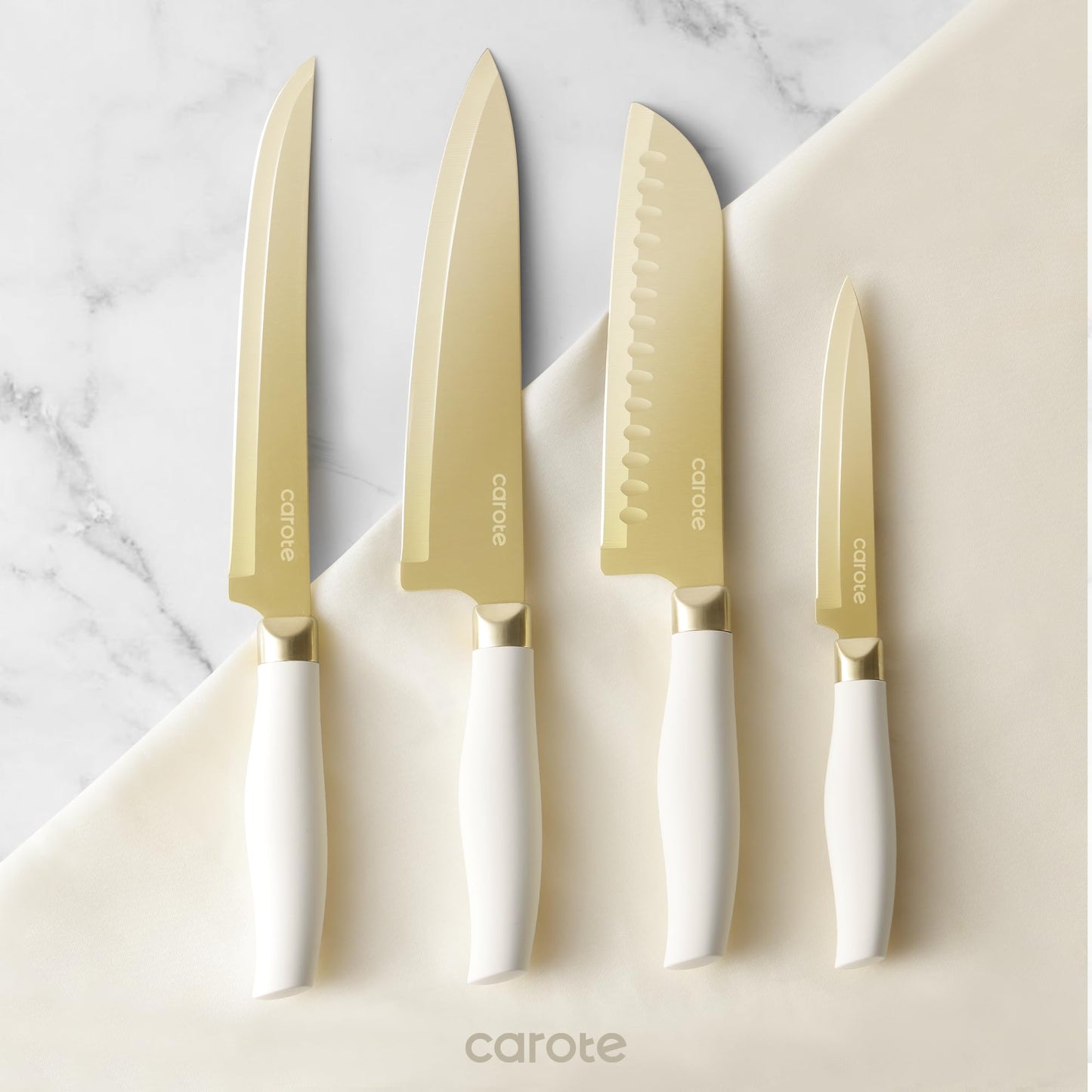 CAROTE 12-Piece Stainless Steel Knife Set