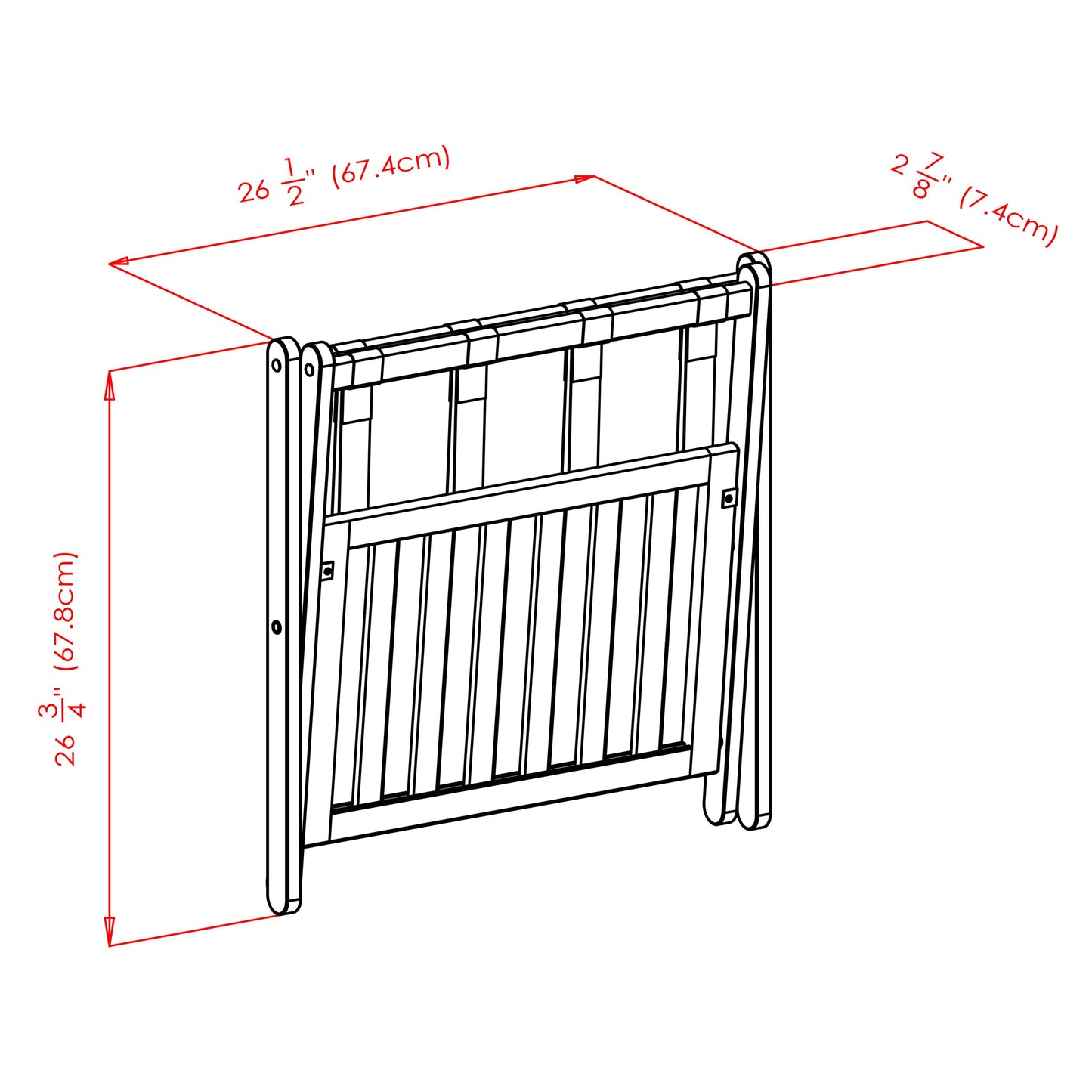 Winsome Luggage Rack with Storage Shelf